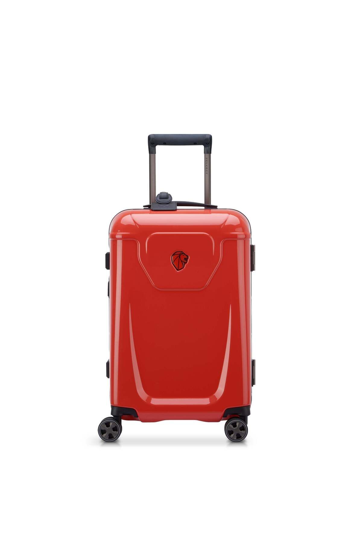 Peugeot-Voyages 55cm Hardcase 4 Double Wheel Cabin Luggage Trolley Red 1