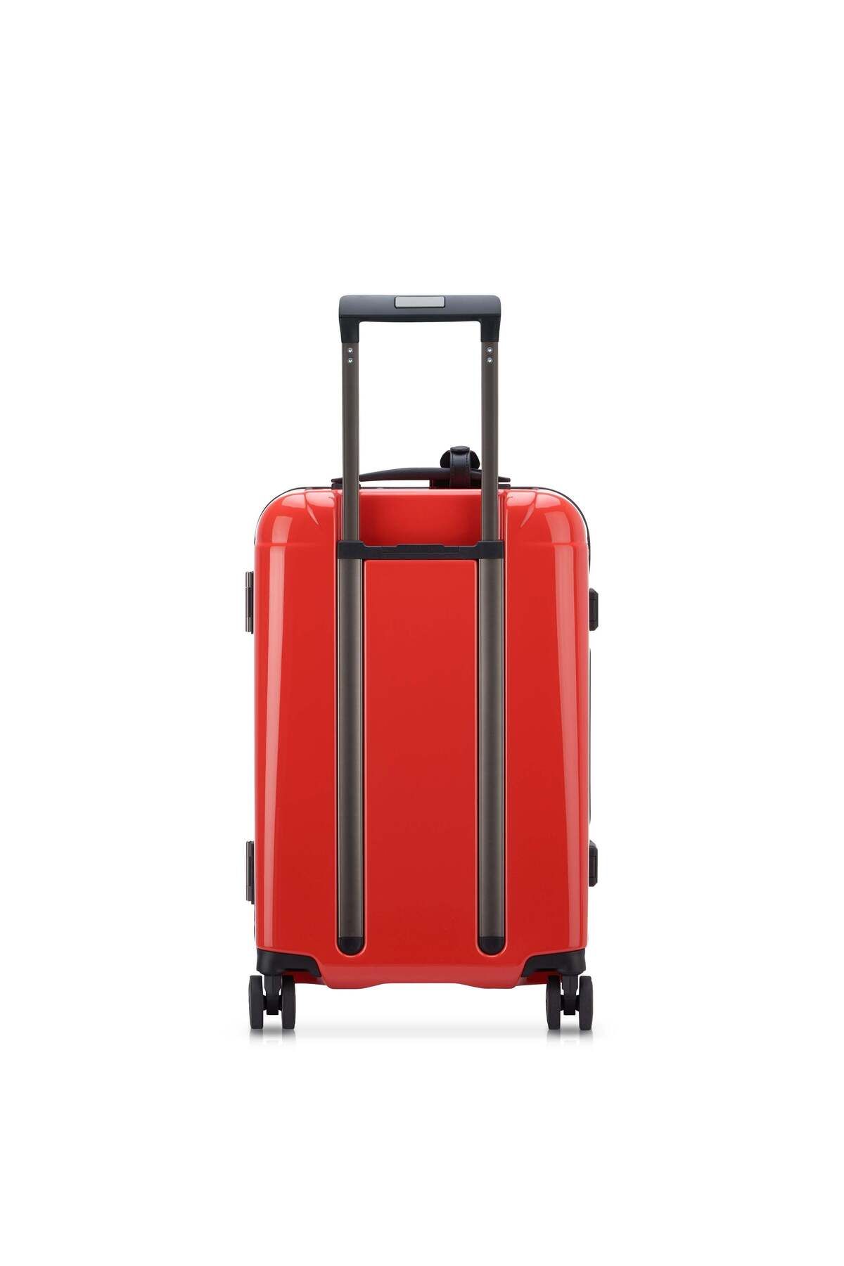 Peugeot-Voyages 55cm Hardcase 4 Double Wheel Cabin Luggage Trolley Red 3