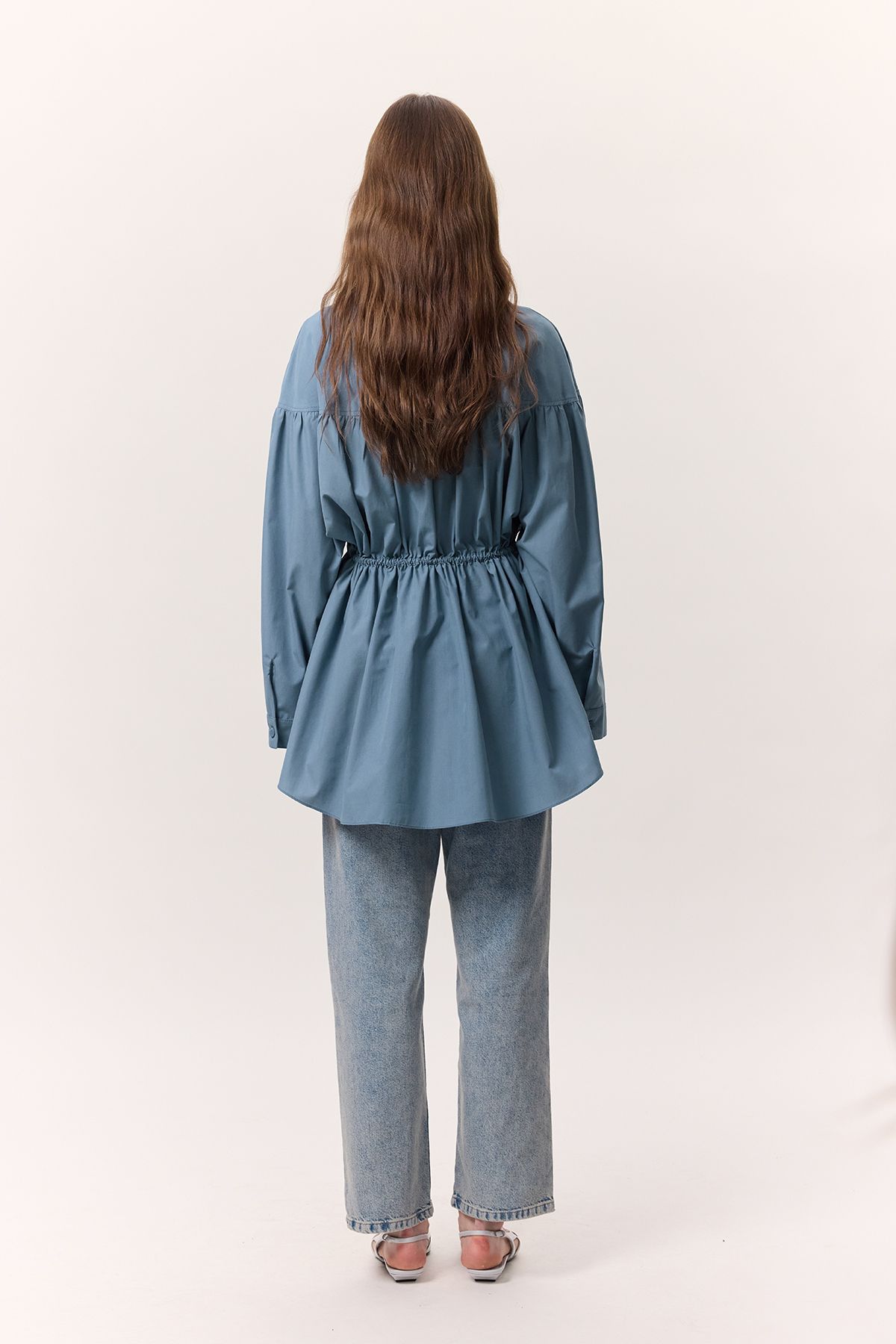 Manuka-Tunic with Indigo Details with Drawstring Lacing Detail 8