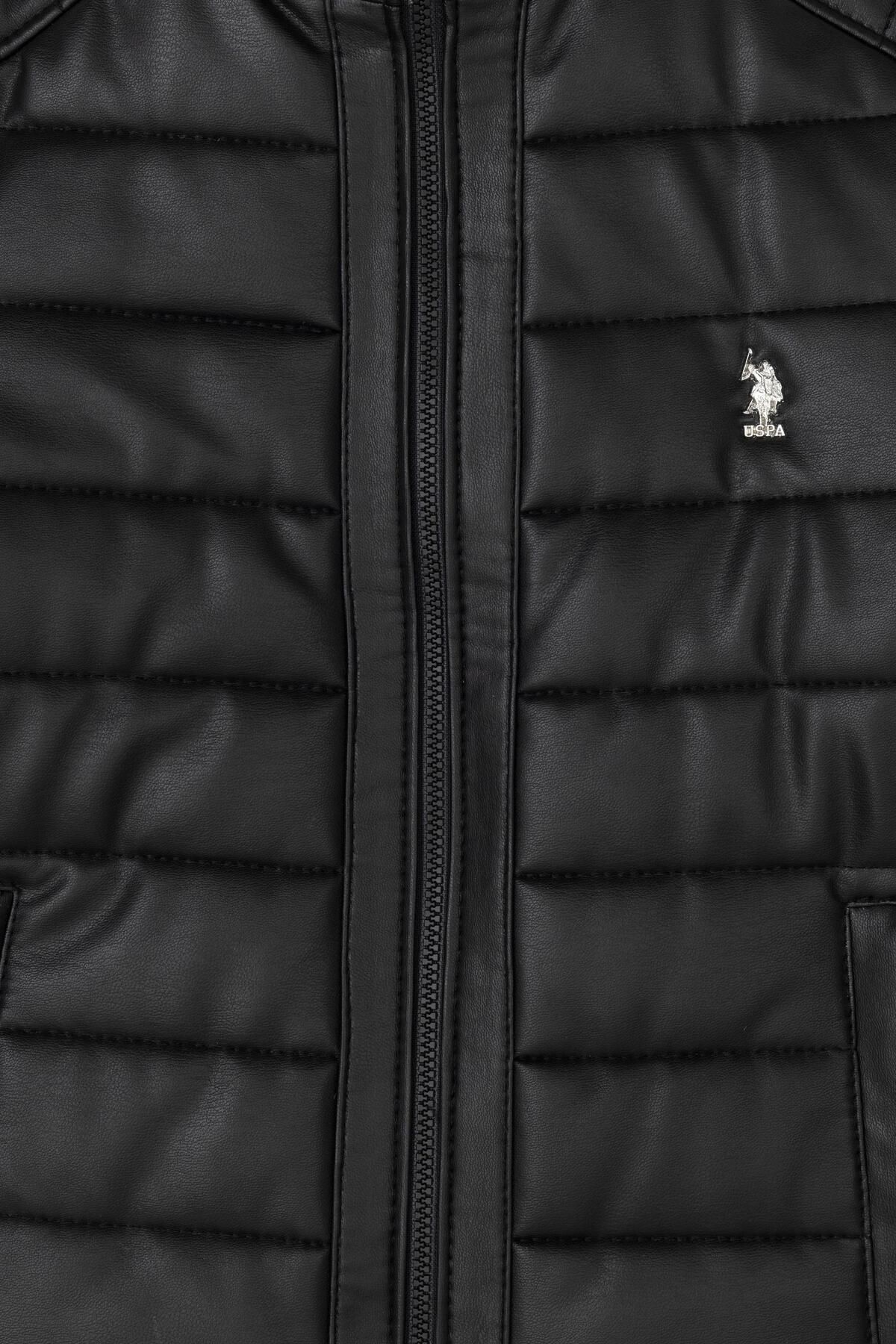U.S. Polo Assn.-Boy's Black Leather Coat P22386 3