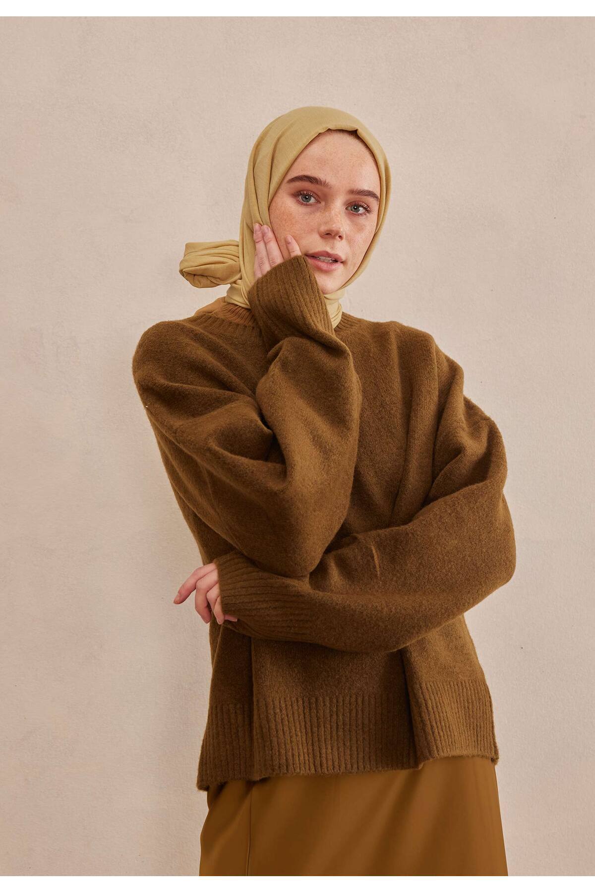 Fresh-Comfortable Algodon Shawl - Sand Color 4