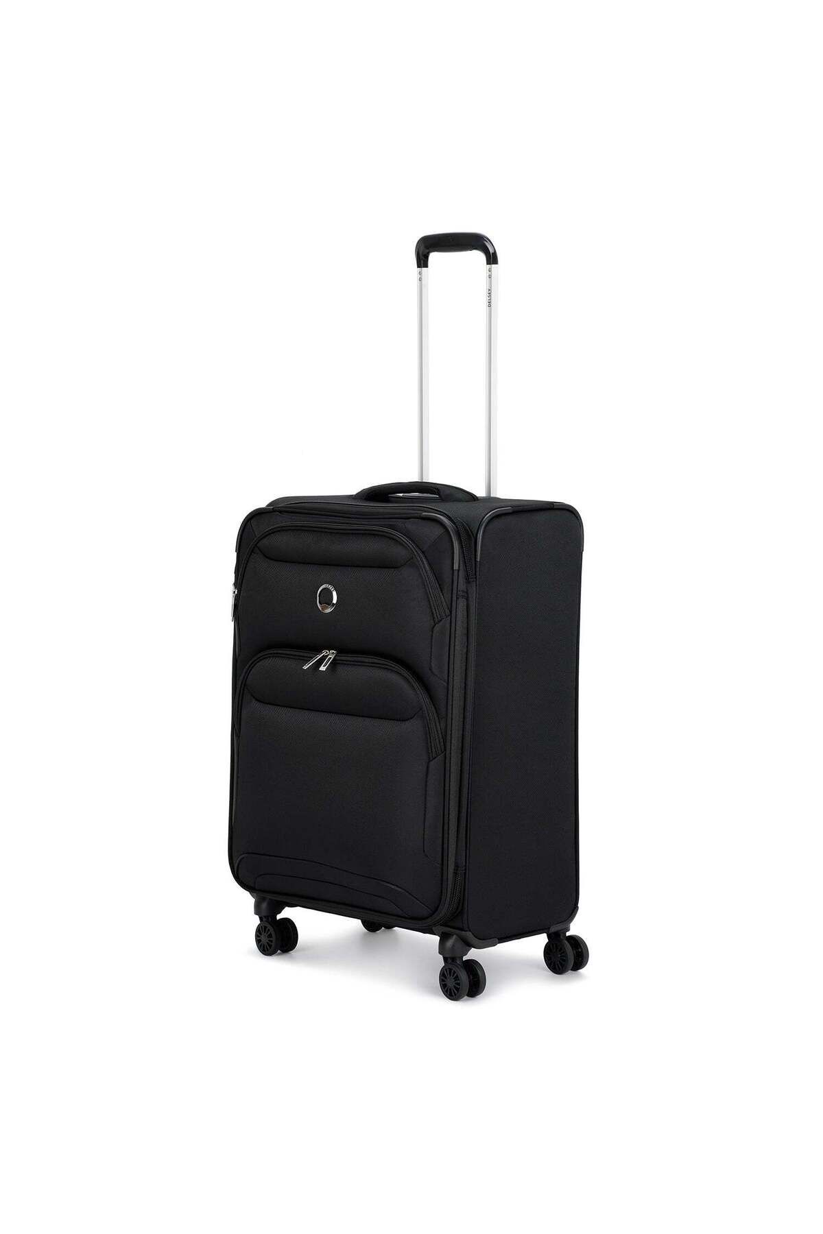Delsey-Sky Max 2.0 70.5cm Softcase Expandable 4 Double Wheel Check-In Lugggae Trolley Black 2