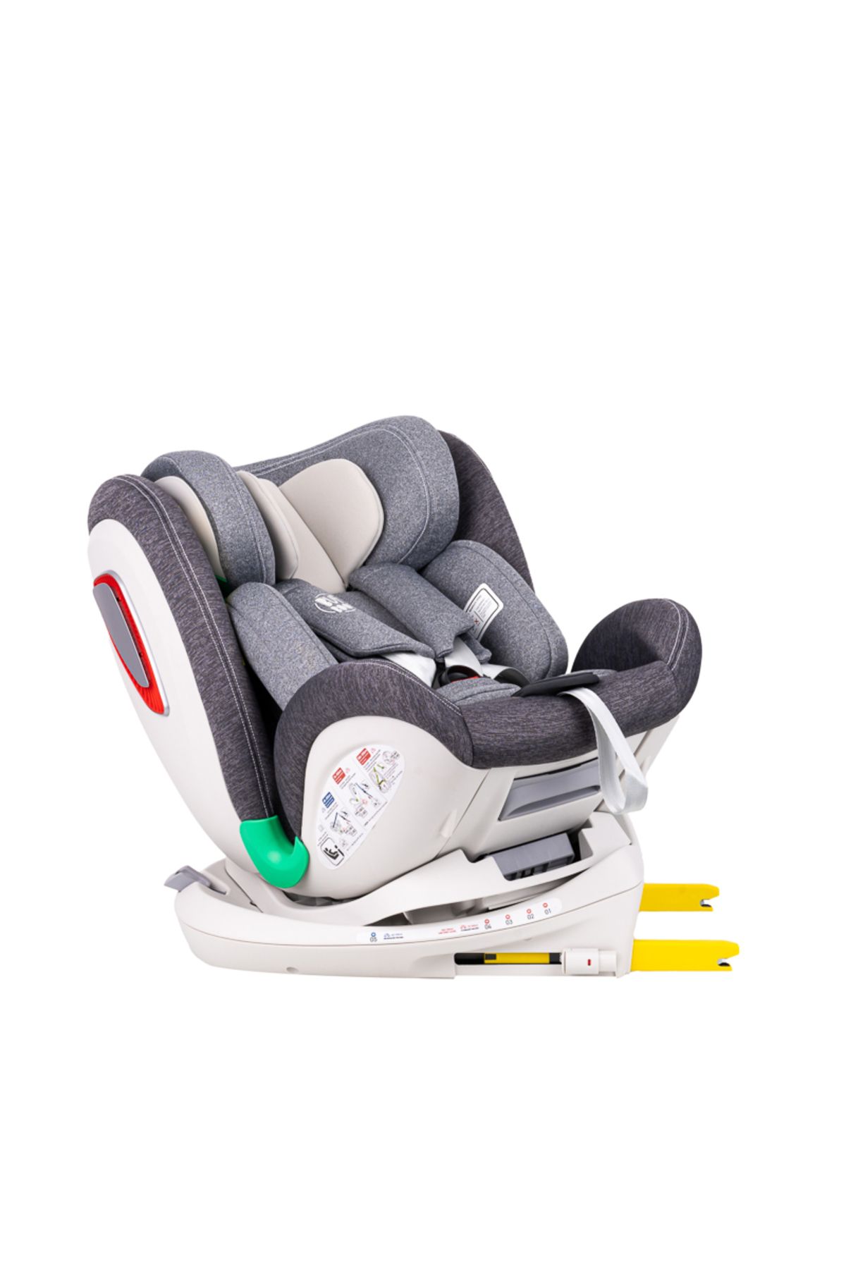 BUF BOOF-Scaun auto Platinum Deluxe i-Size Buf Boof Grey isofix rotativ 360 Top Tether SIPS 40-150 cm 2