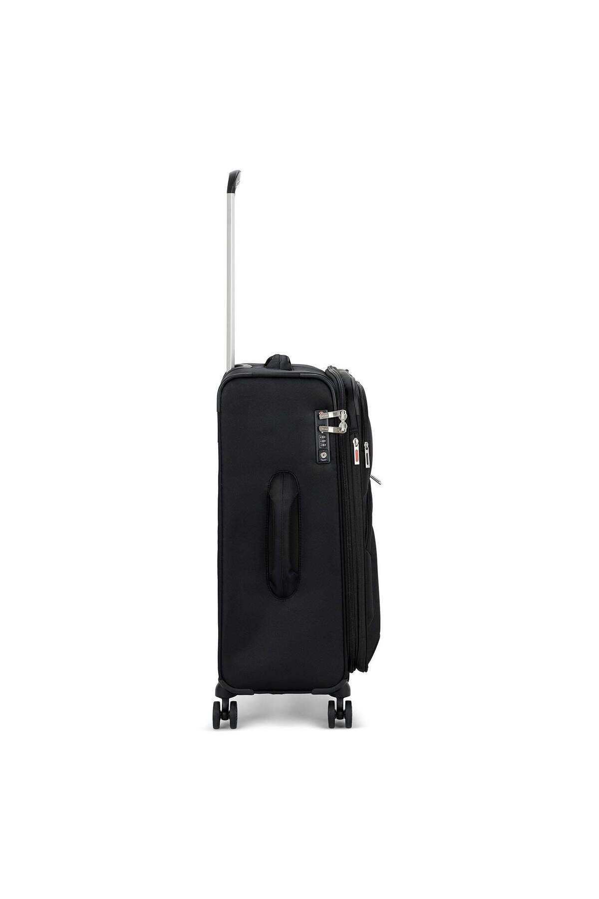 Delsey-Sky Max 2.0 70.5cm Softcase Expandable 4 Double Wheel Check-In Lugggae Trolley Black 3