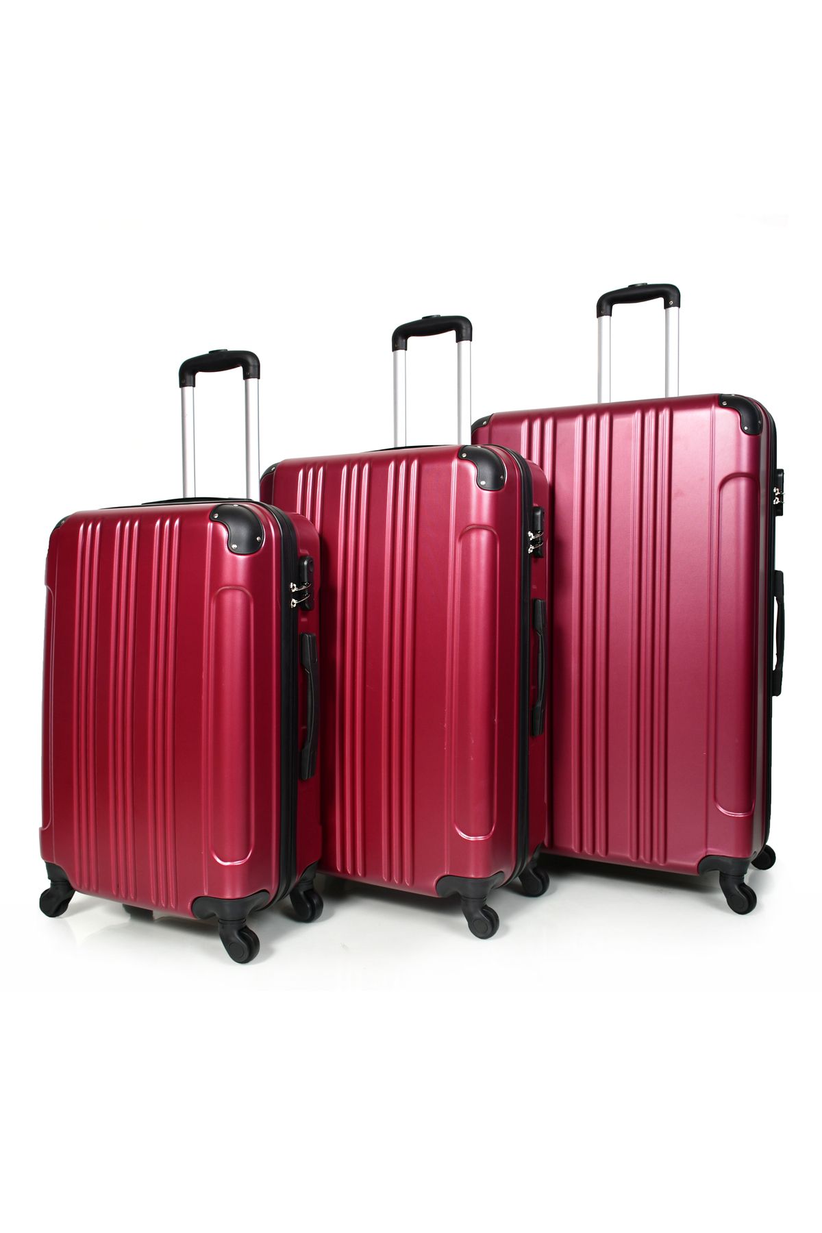 MORANO-Morano Durable and Lightweight 4-Wheel Spinner Luggage Set with Numbered Security Lock (Set of 4) 3