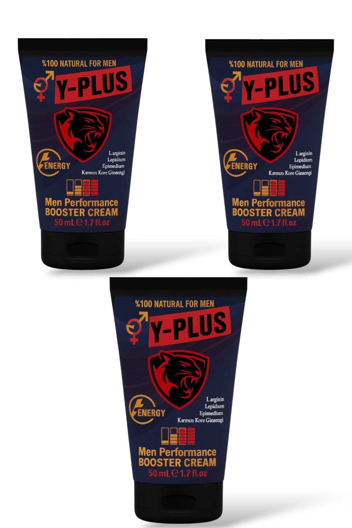 Y Plus Y-Plus Kırmızı Kore Ginsengli Natural Men Booster Cream 50 ml X 3 Adet