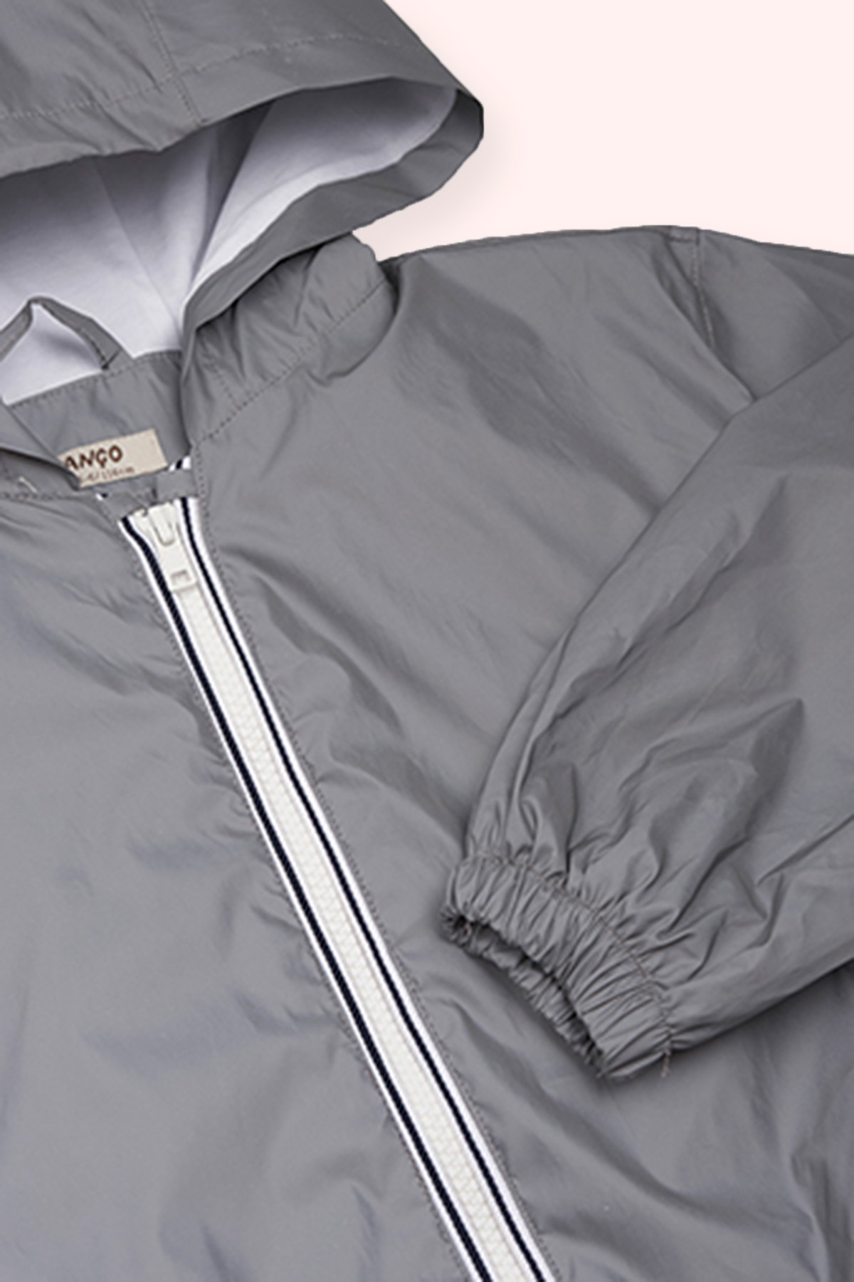 Panço Erkek Çocuk Kapüşonlu Gri Yağmurluk fotoğrafı 2 (önizleme)