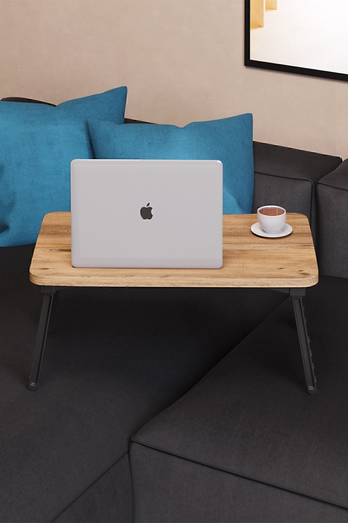 interGO-Portable Laptop Desk, Bed Table Tray Breakfast and Computer Stand - Atlantic Pine Pattern 2