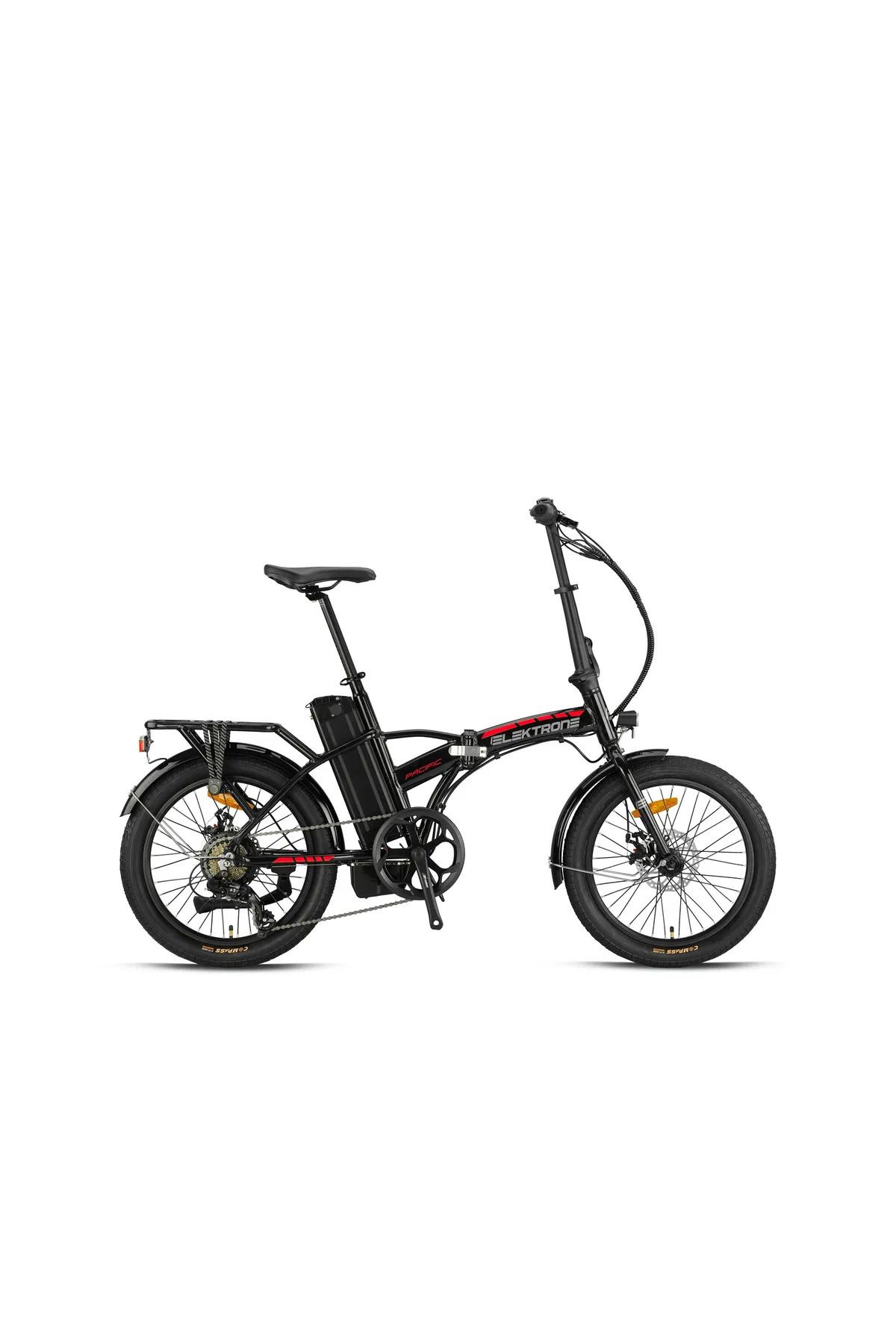 Kron Elektrone Pasific 20 Jant E-Bike MD 7 Vites Elektrikli Katlanır Bisiklet Mat Siyah-Neon Lime/F