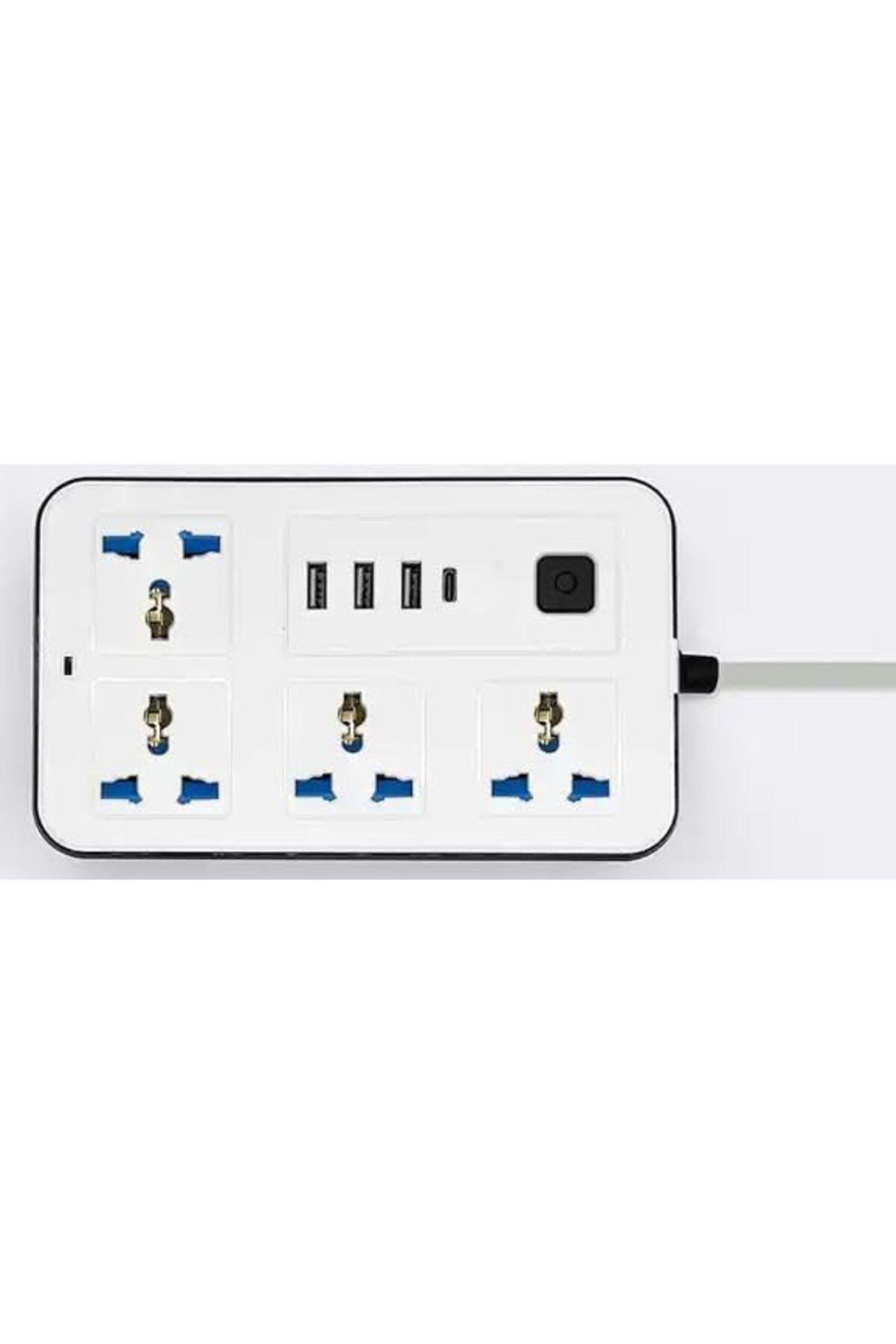 Generic-3 USB Socket 4-Way Power Strip with USB Type-C Port Charging Slot and Heavy Duty 2m Extensi 6