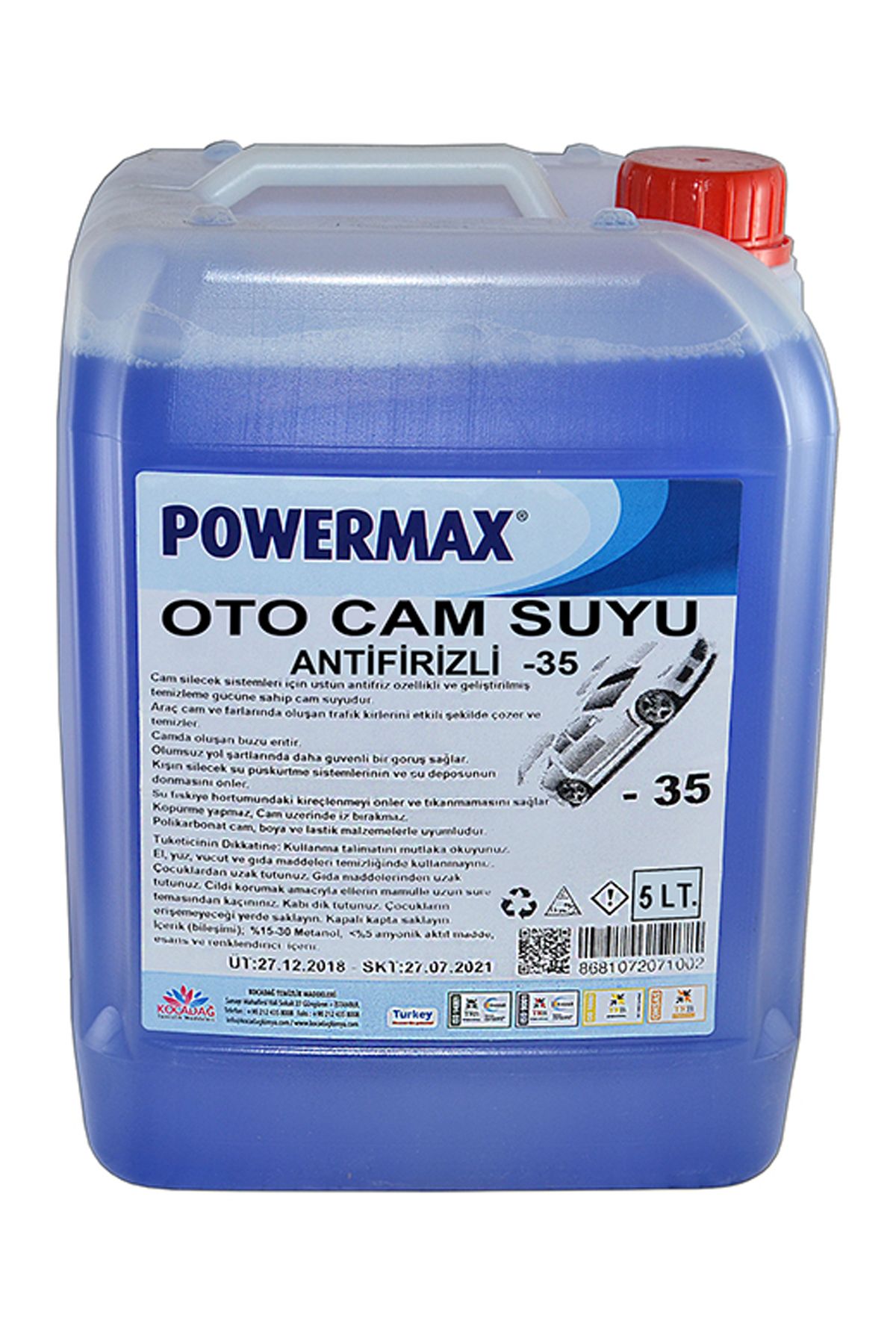 powermax Antifrizli Cam Suyu 5 Litre - PWRMX001