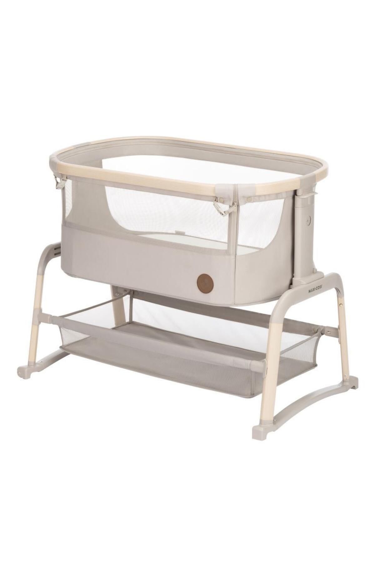 MAXİ-COSİ Maxi-Cosi Iora Air Sallanabilen Ahşap Görünümlü Anne Yanı Beşik Beige Eco