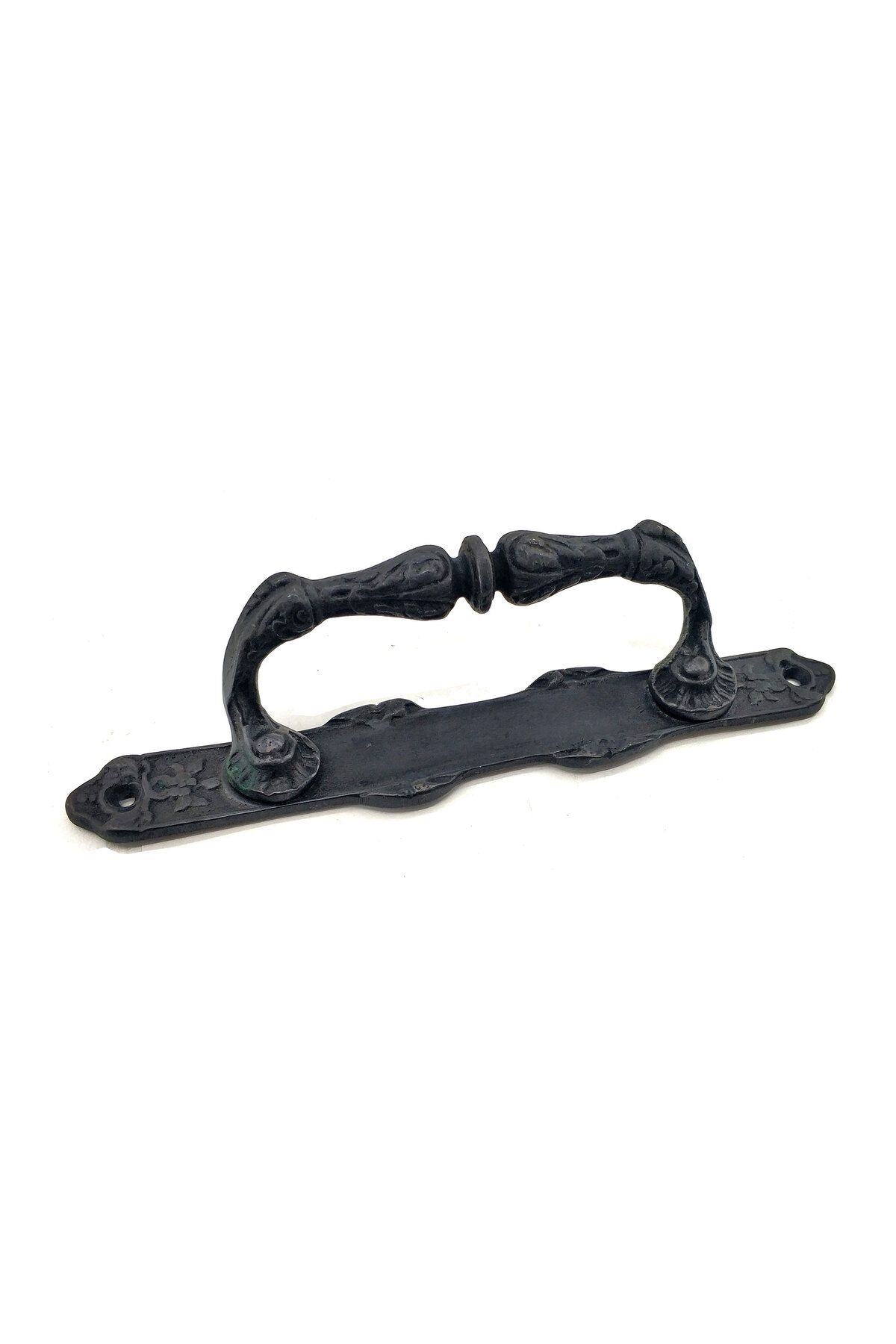 TYYLİ Antika Tarz Dekoratif Pirinç Dar Yan Çekme Kapı Kolu - 225x37 mm, Oksit
