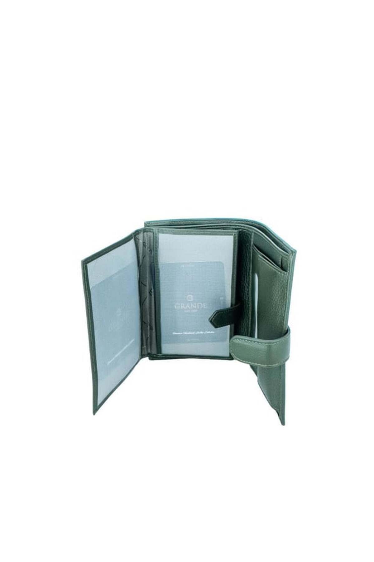 کیف پورتفولیو و کلچ مردانه زنانه پول یونیسکس سبز 3106 Grande