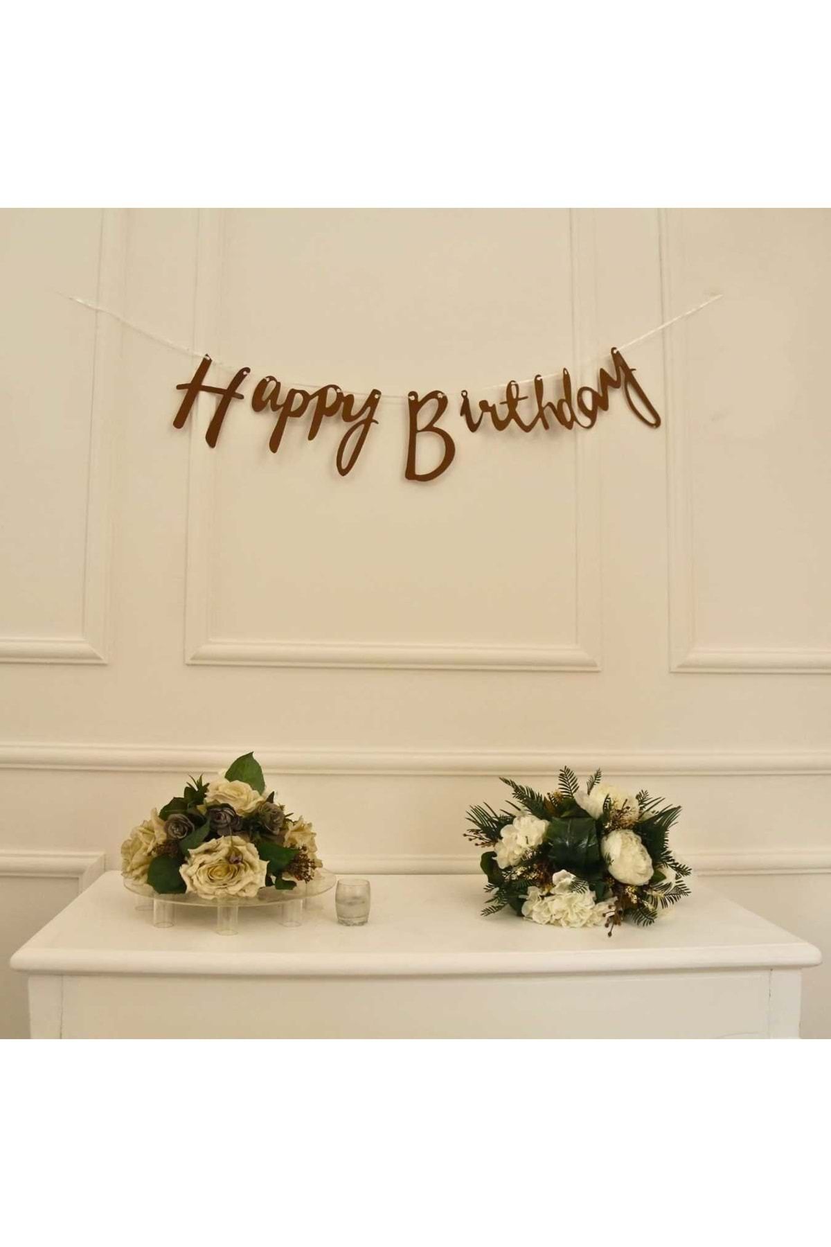 Organizasyon Pazarı Craft Renkli Happy Birthday El Yazısı Banner