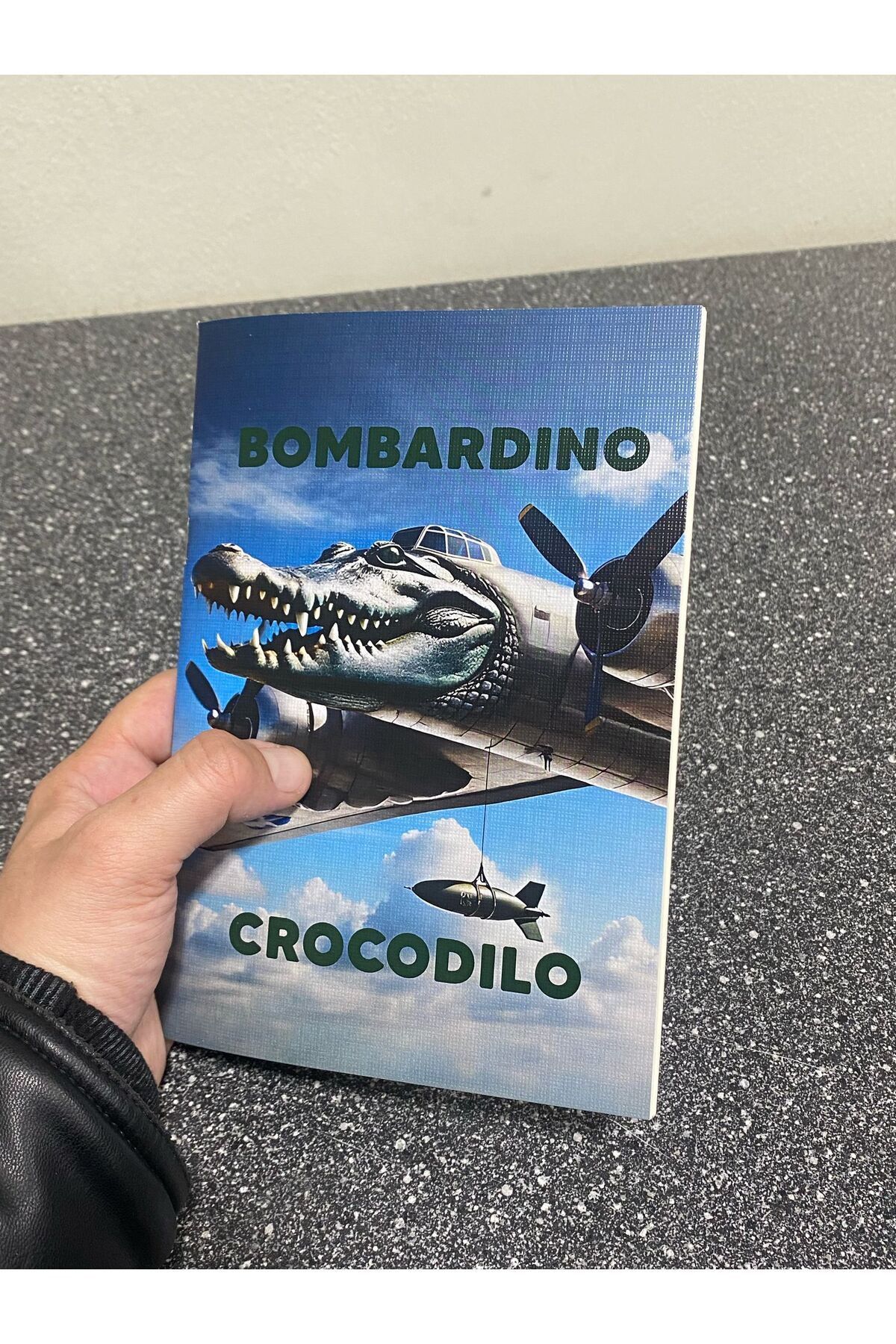 Namgo-Brainlot Meme Bombardino Crocodilo A5 Unlined Notebook (50 Sheets) 1