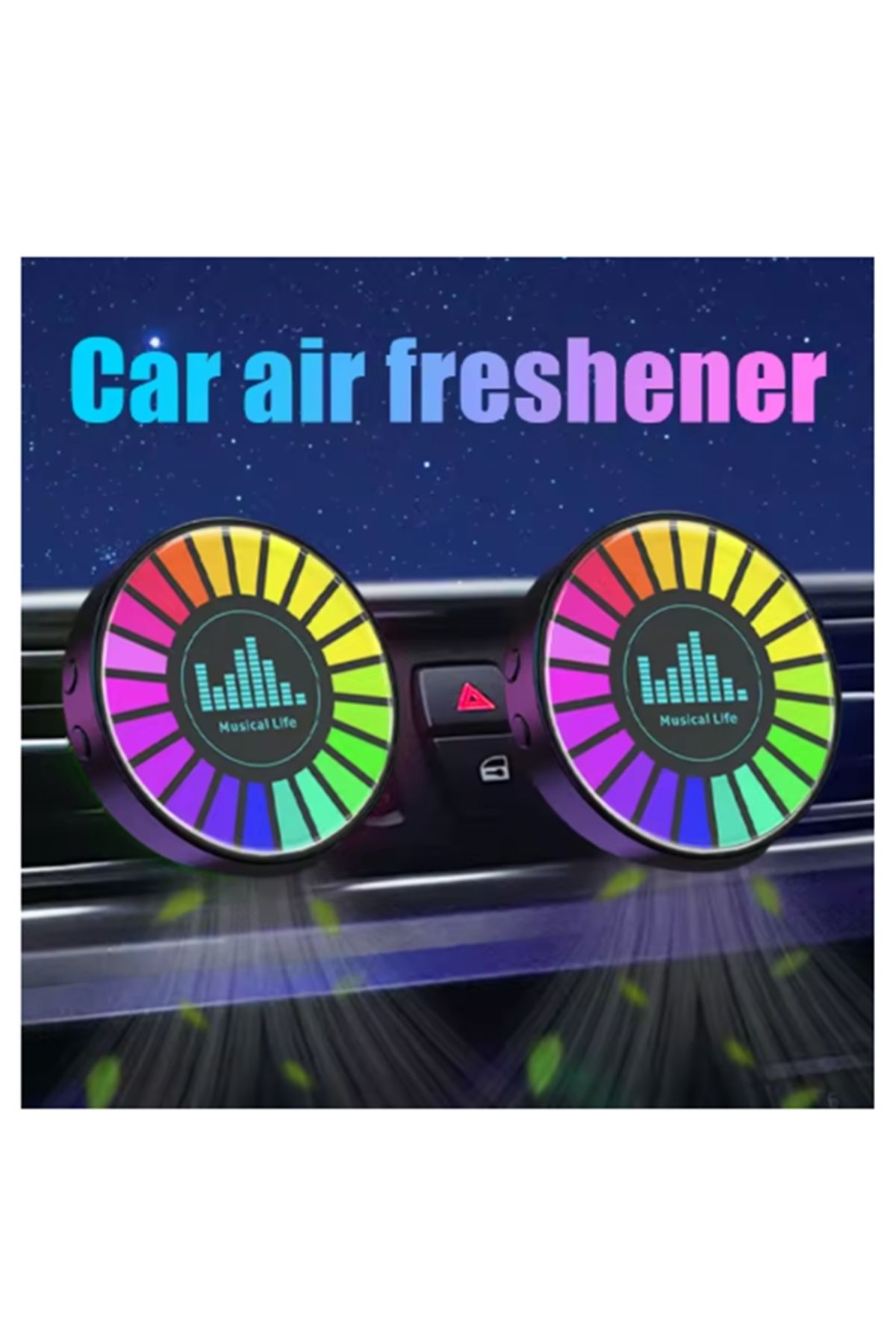 gaman-ضوء إيقاع RGB المعادل للسيارة وسطح المكتب الحساس للصوت يمكن التحكم فيه عن طريق التطبيق 7