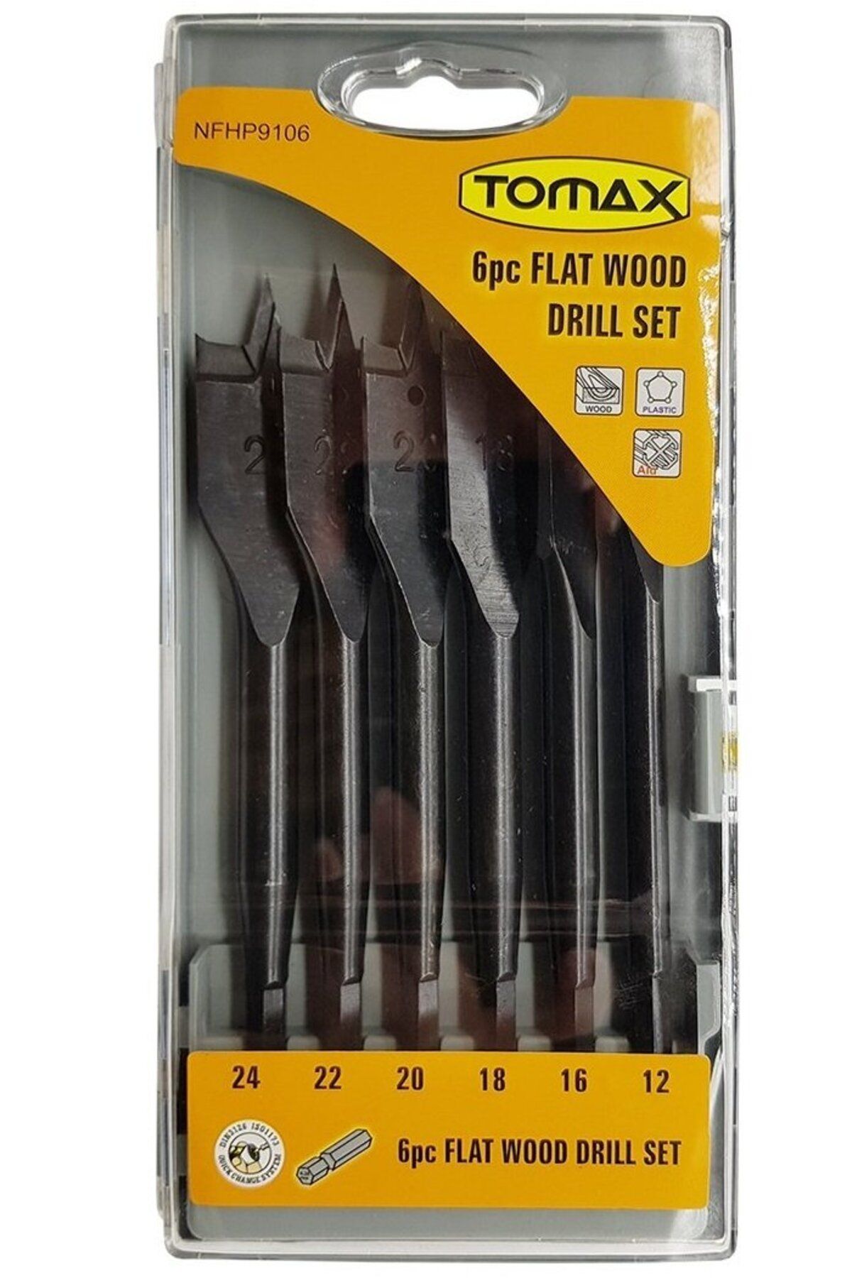 karadağsb Yaprak Ahşap Matkap Ucu Takımı 12-24 Mm - 6 Parçalı