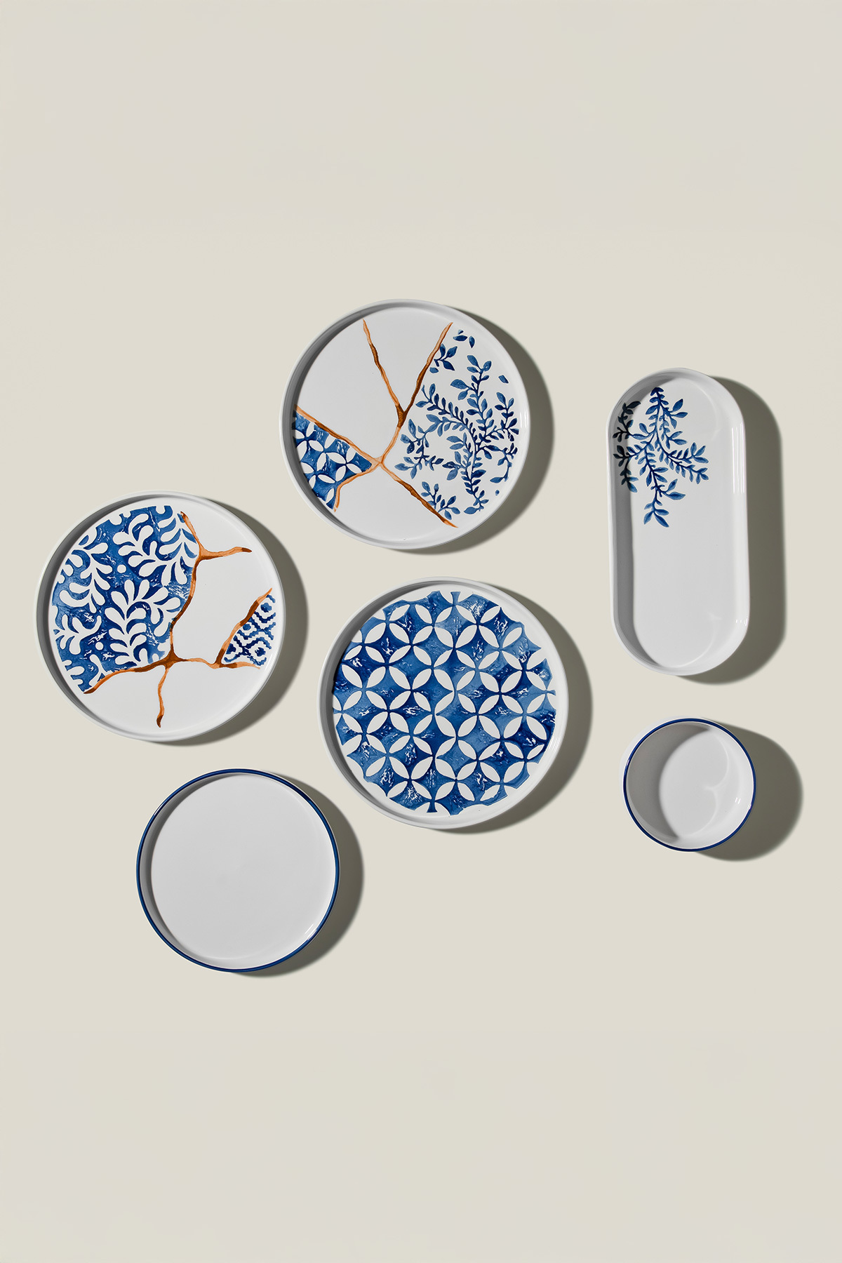 Nehir-Azure 15 Piece Ceramic Breakfast Set for 6 People 4