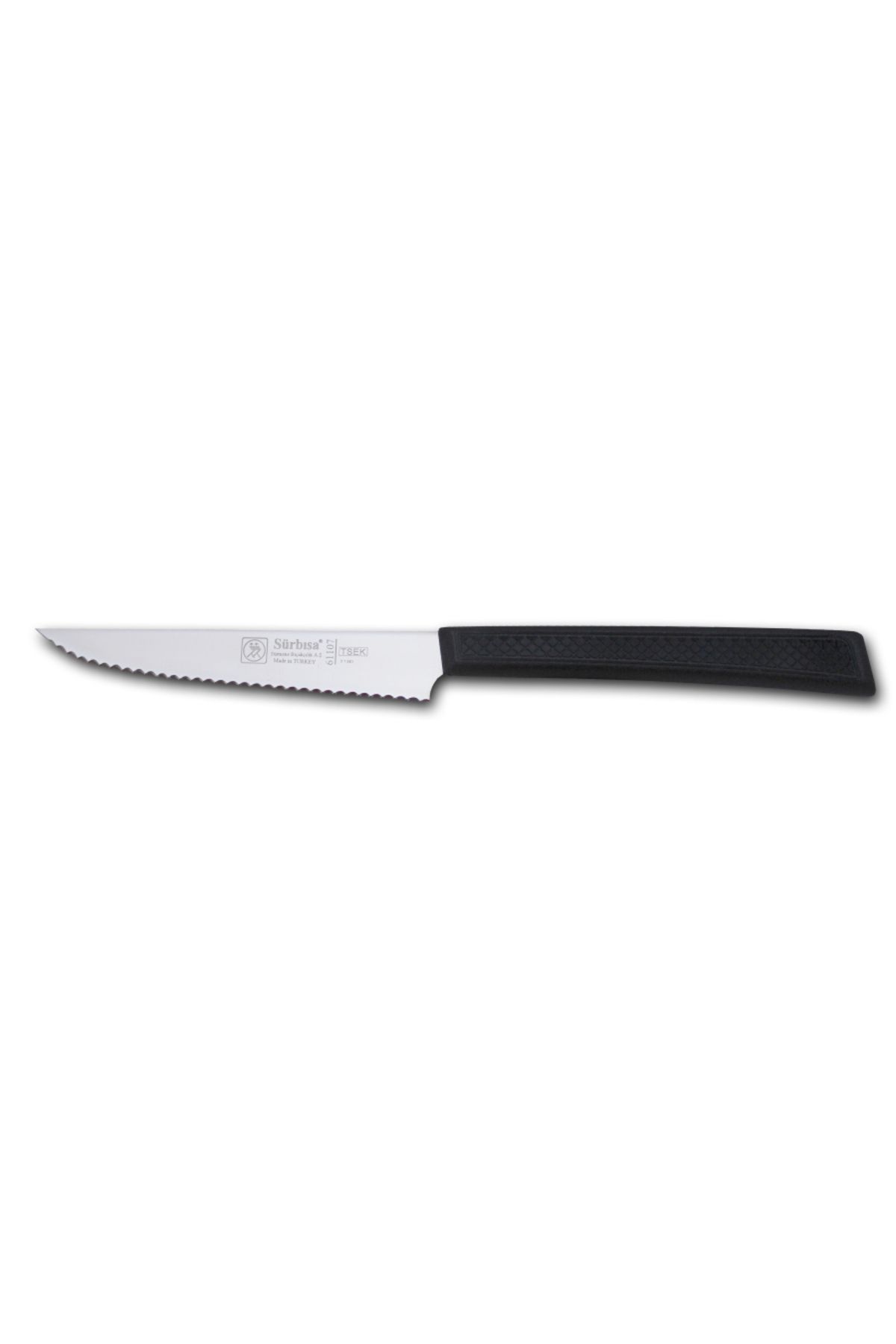 karadağsb 61107 - Sürmene Lazerli Tırtıklı Biftek / Steak Bıçağı 12 Cm