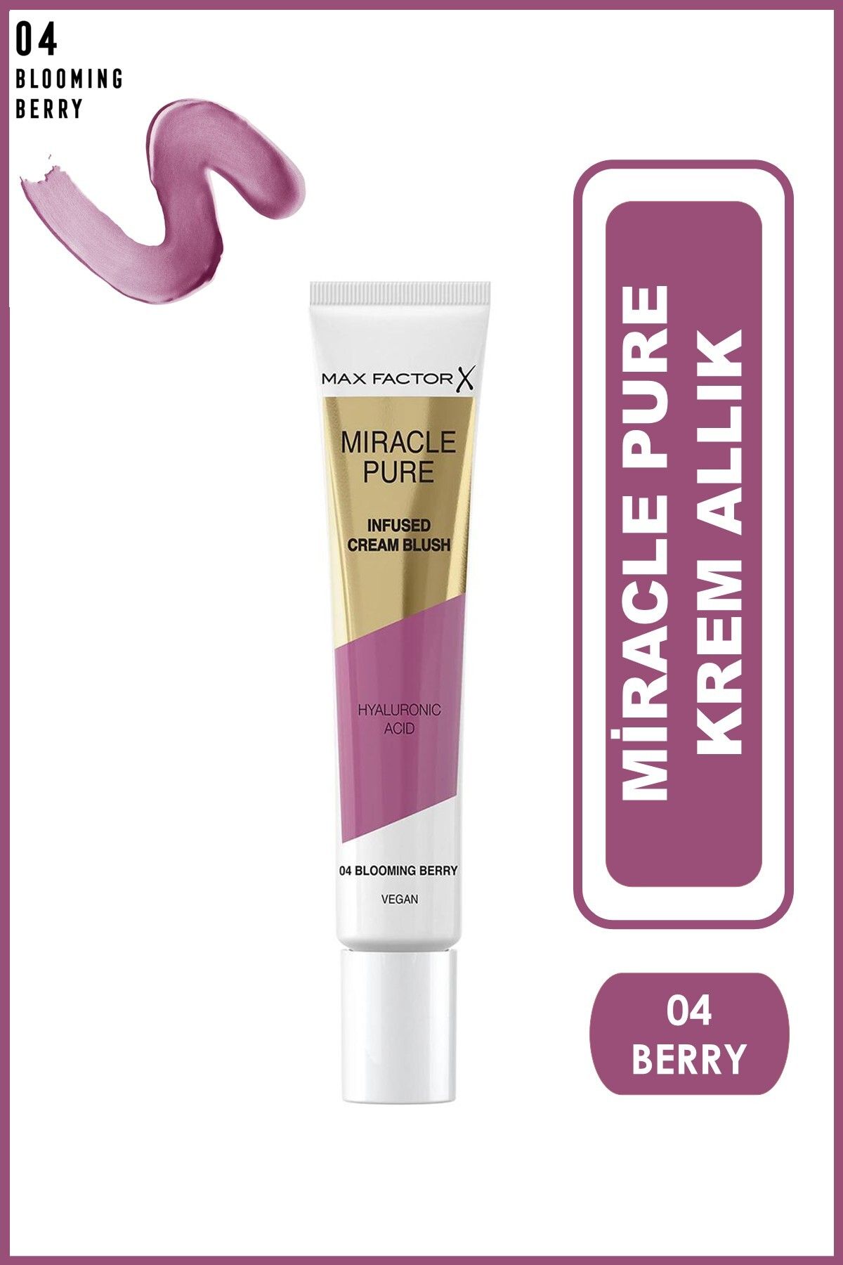Max Factor Miracle Pure Krem Allık 04 Berry