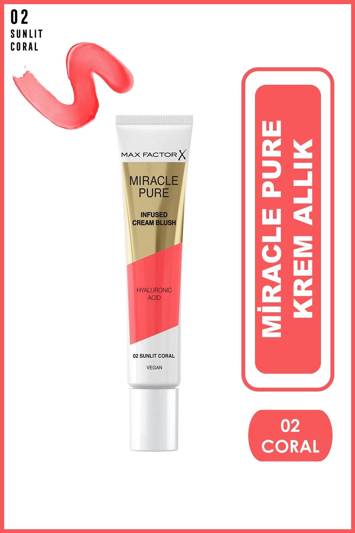 Max Factor Miracle Pure Krem Allık 02 Coral