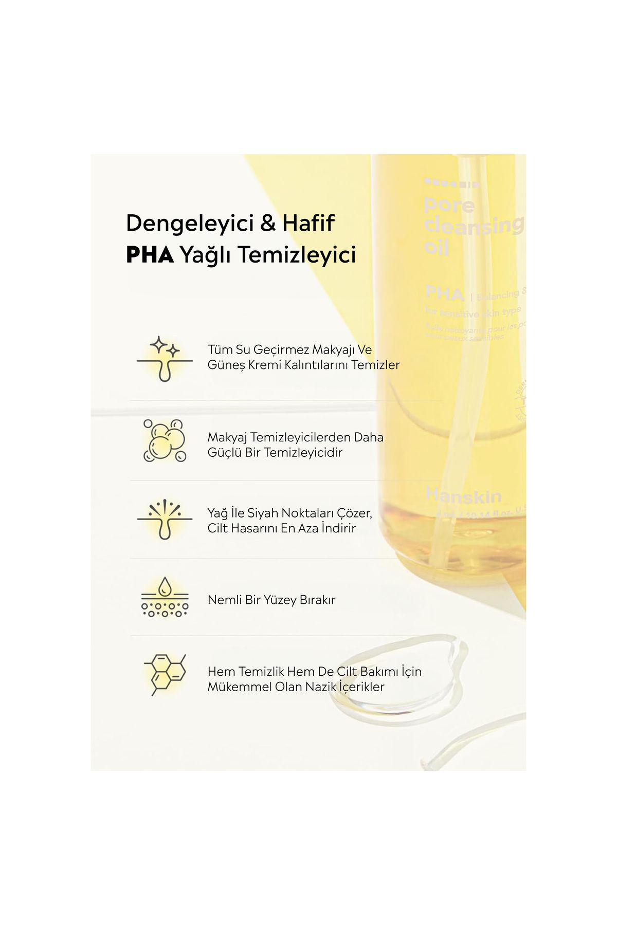 Hanskin-Pore Cleansing Oil Pha-Sensitive and Non-Tolerant Skin/Pore and Make-up Cleansing Oil[300ml] 6