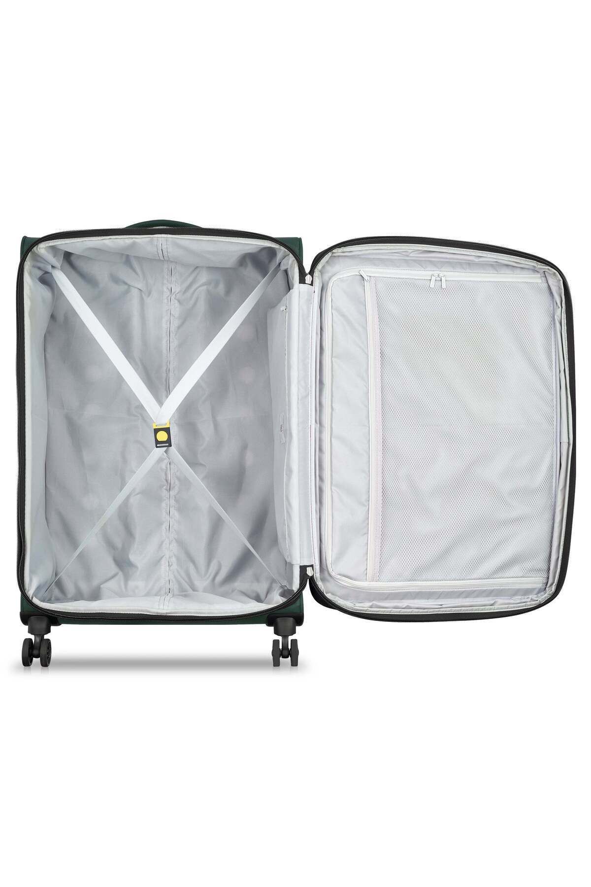 Delsey-Pin Up 6 Softcase 78cm Expandable 4 Double Wheel Check-In Luggage Trolley Green 3