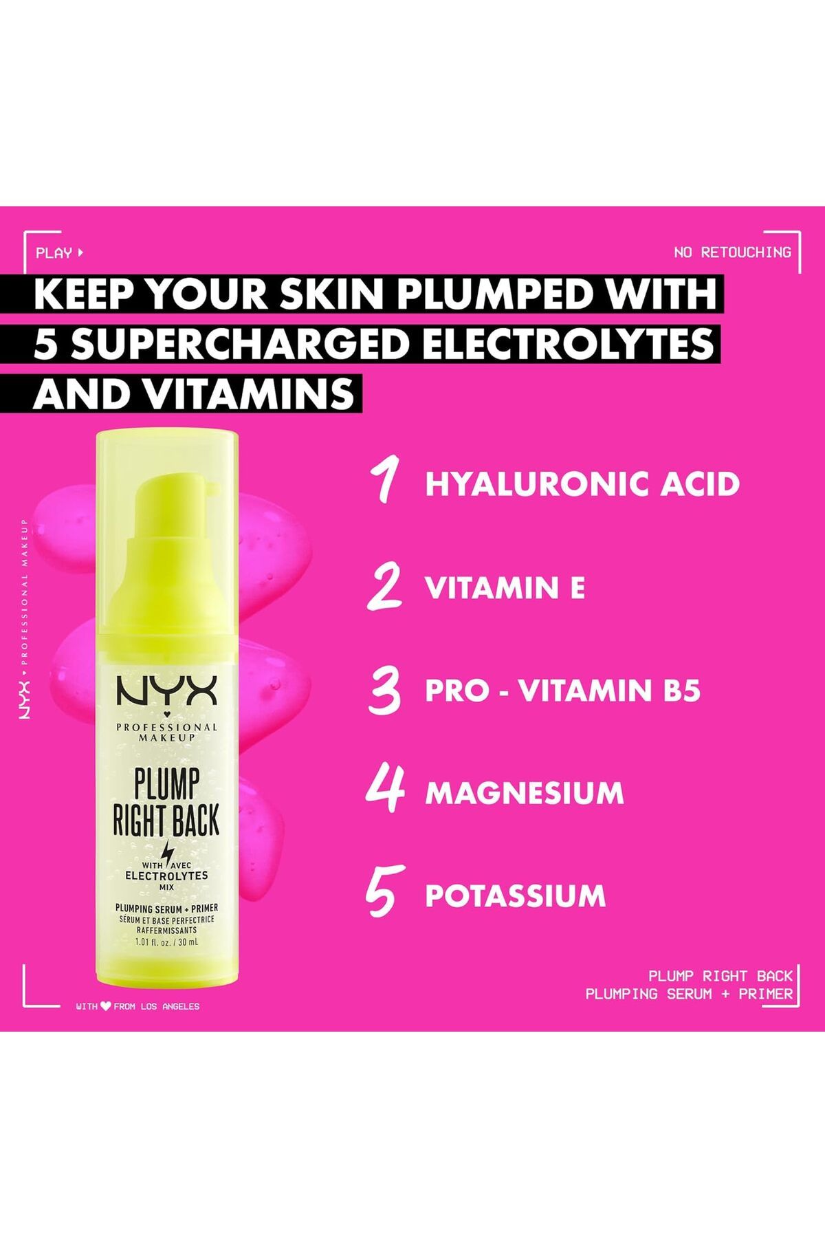 NYX Professional Makeup-Plump Right Back Makeup Base + Serum 3
