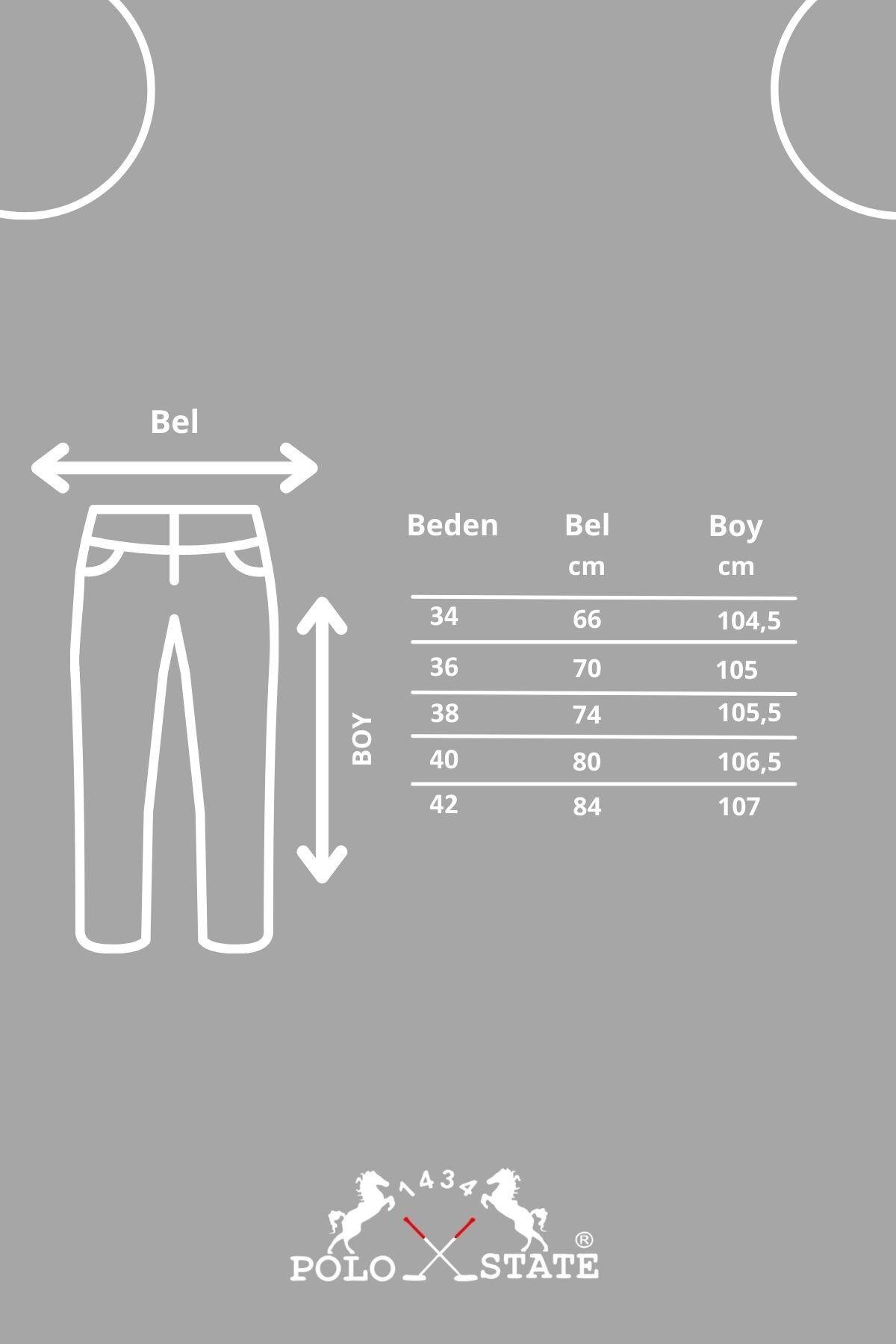 Polo State  Kadın Mom Fit Jeans Kot Pantolon Beyaz - Görsel 4