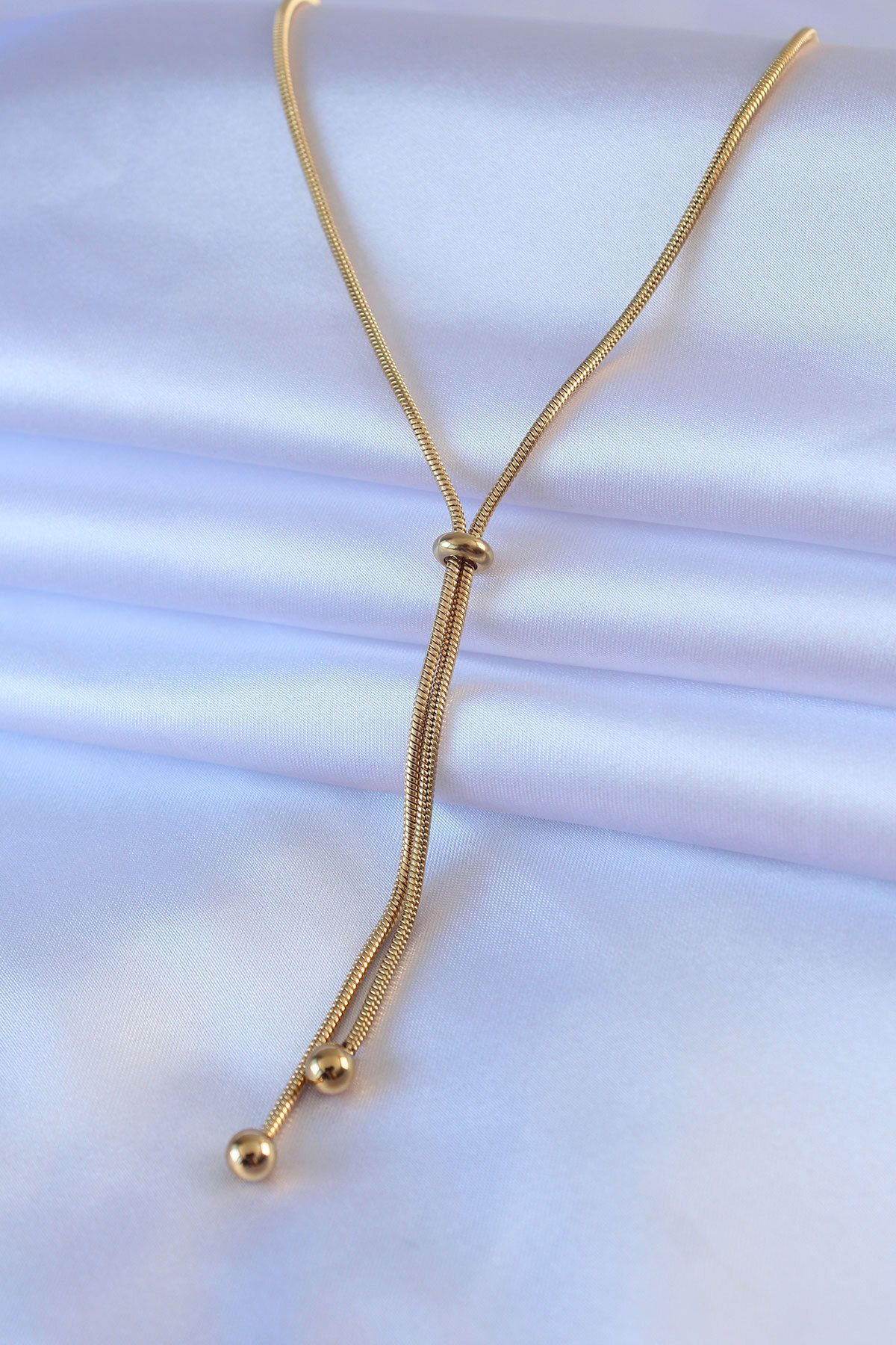 karadağsb 316L Çelik Gold Renk Asansör Model Kadın Kolye - Tj-Bko7467