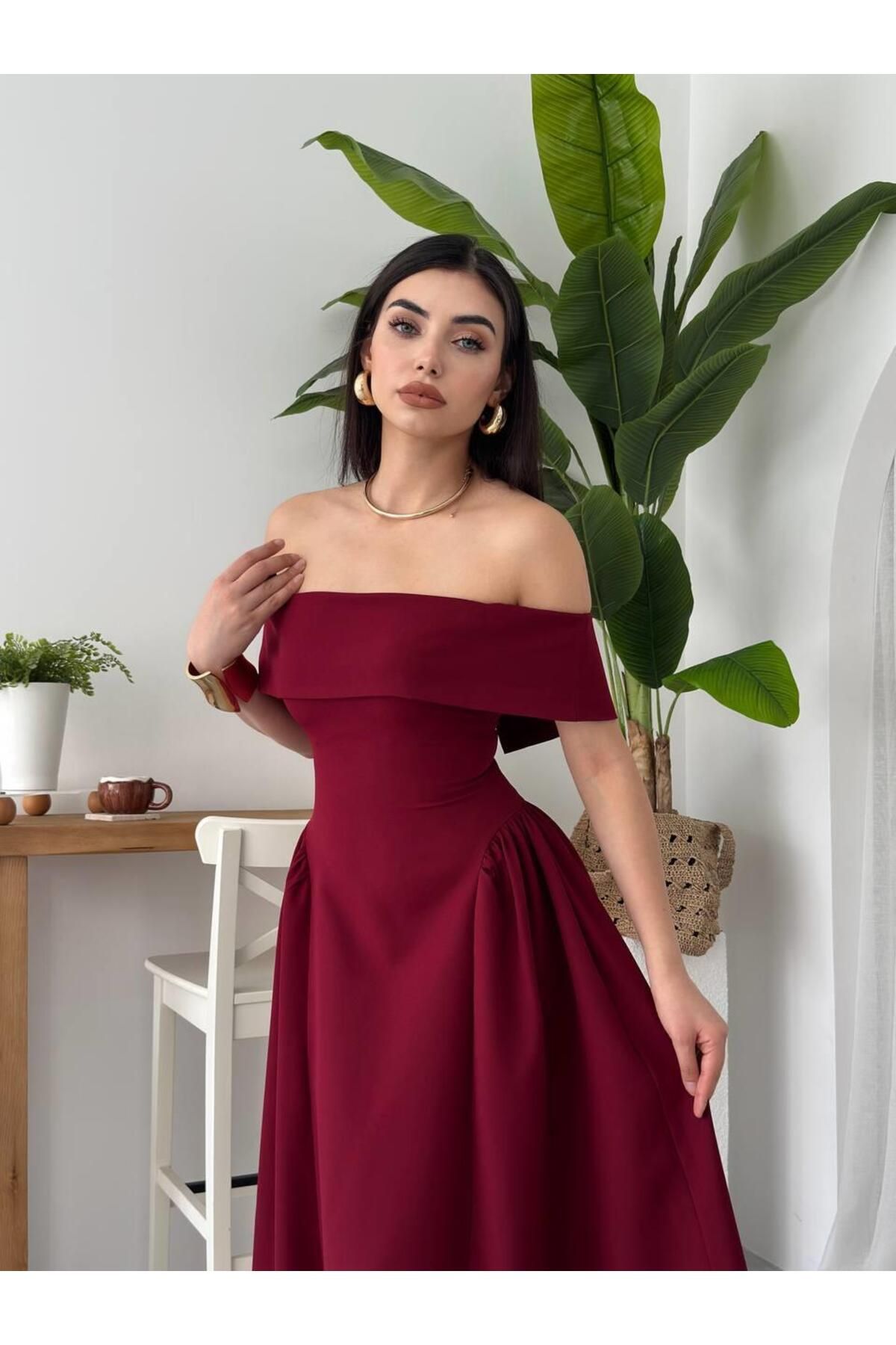 conconmoda-ميلوديا أطلس فستان طويل 3