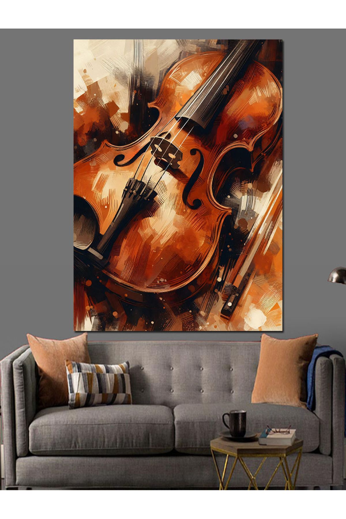 ekart Pânză Decorativă Vioară - Lemn Mdf - 18 x 27