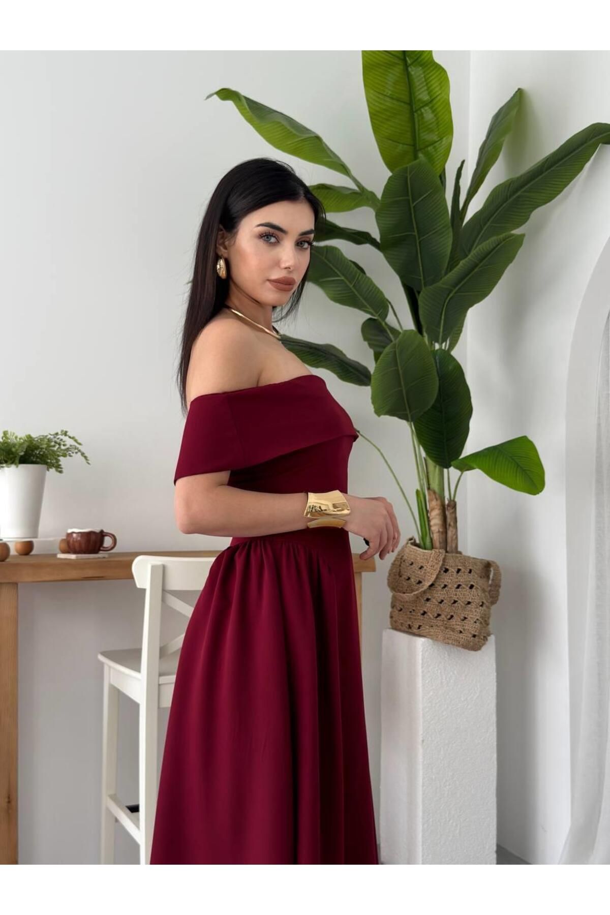 conconmoda-ميلوديا أطلس فستان طويل 7