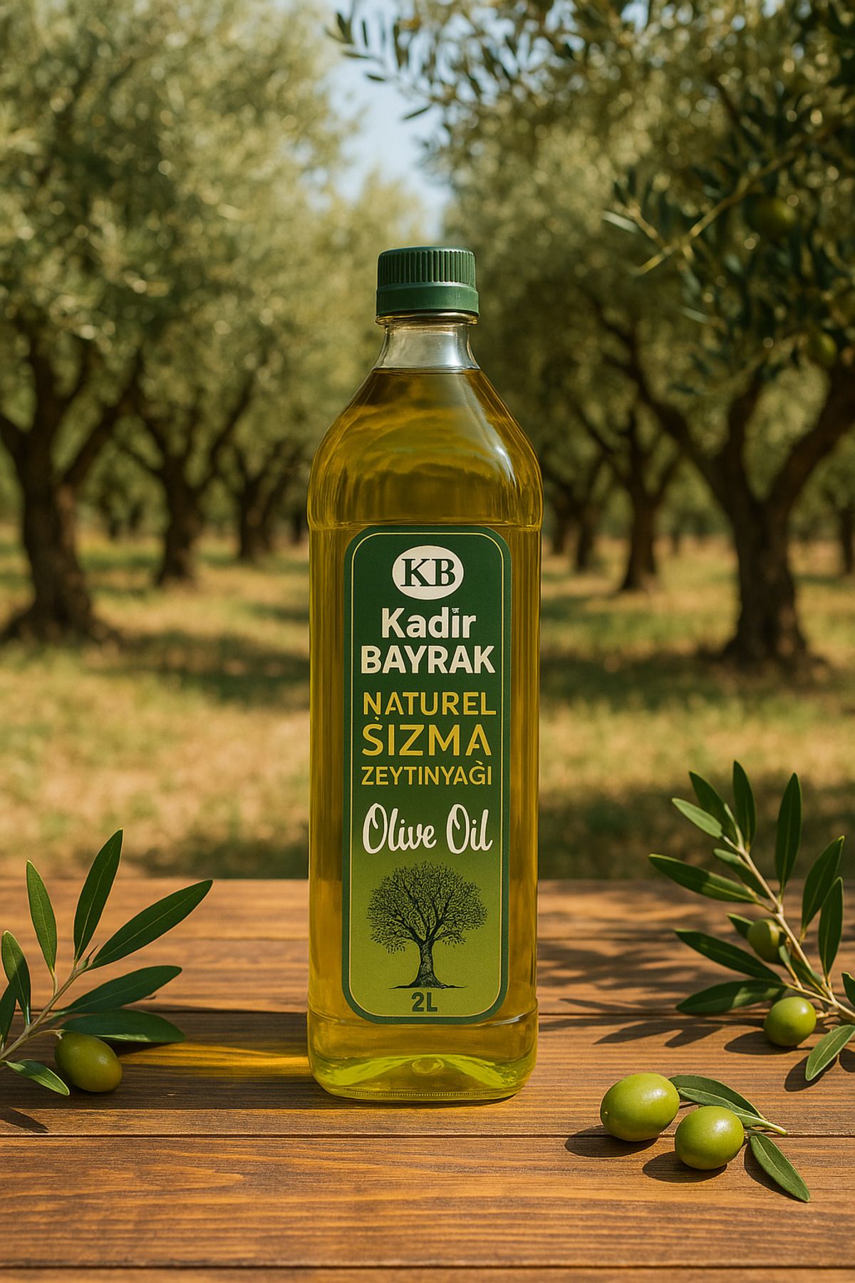 Kadir Bayrak Zeytincilik Naturel Sızma Zeytin Yağı (ERKEN HASAT) 2 Litre