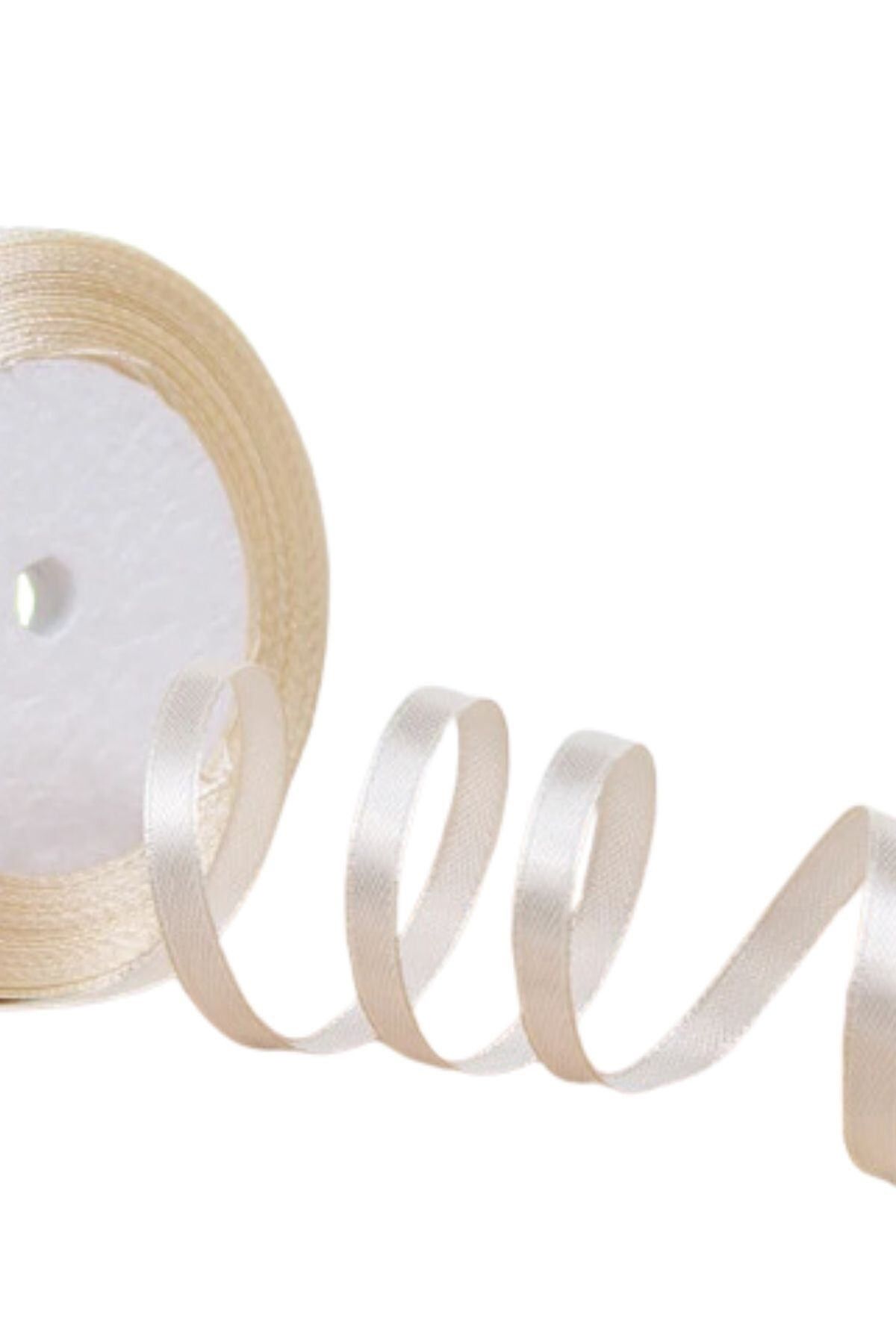 New Things Saten Kurdele 1 cm 10 Metre Ekru
