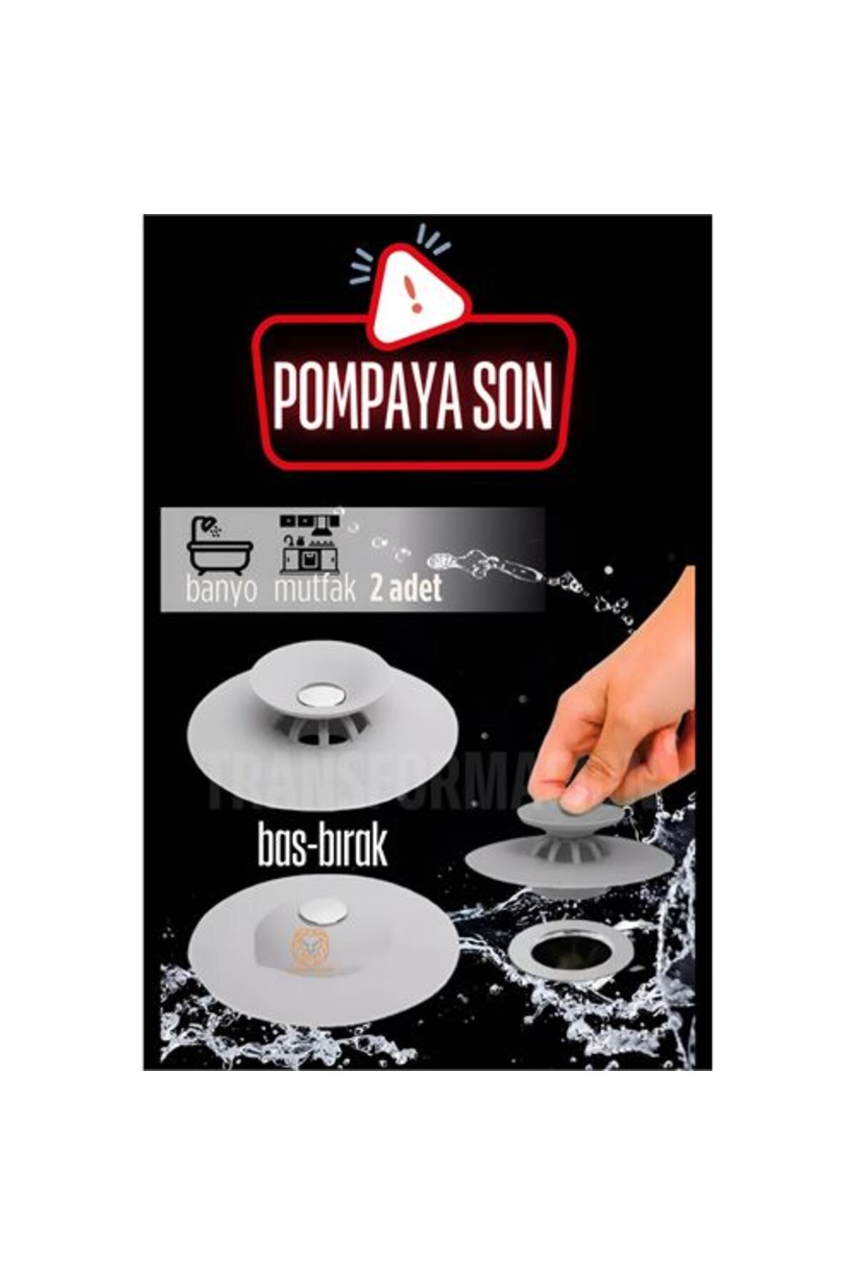 TYYLİ Lavabo Süzgeci Bas-Bırak 2 ADET