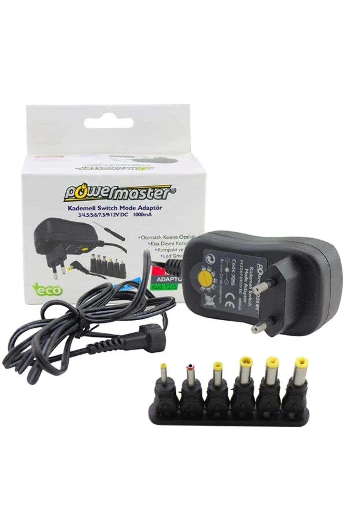 Miravm 3 Volt - 12 Volt - 1 Amper 30w Ayarlı Swıtch Mode Adaptör (4172)