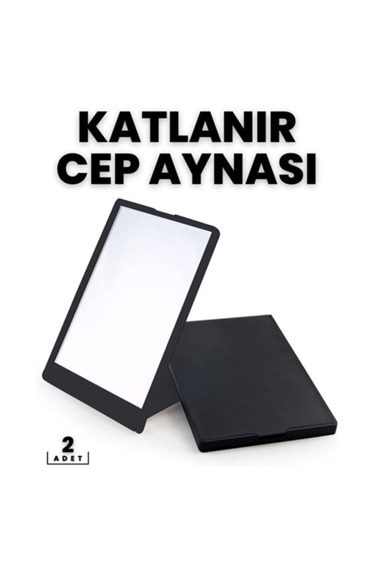 TYYLİ Katlanabilir Mini Çanta Aynası 2 li SET