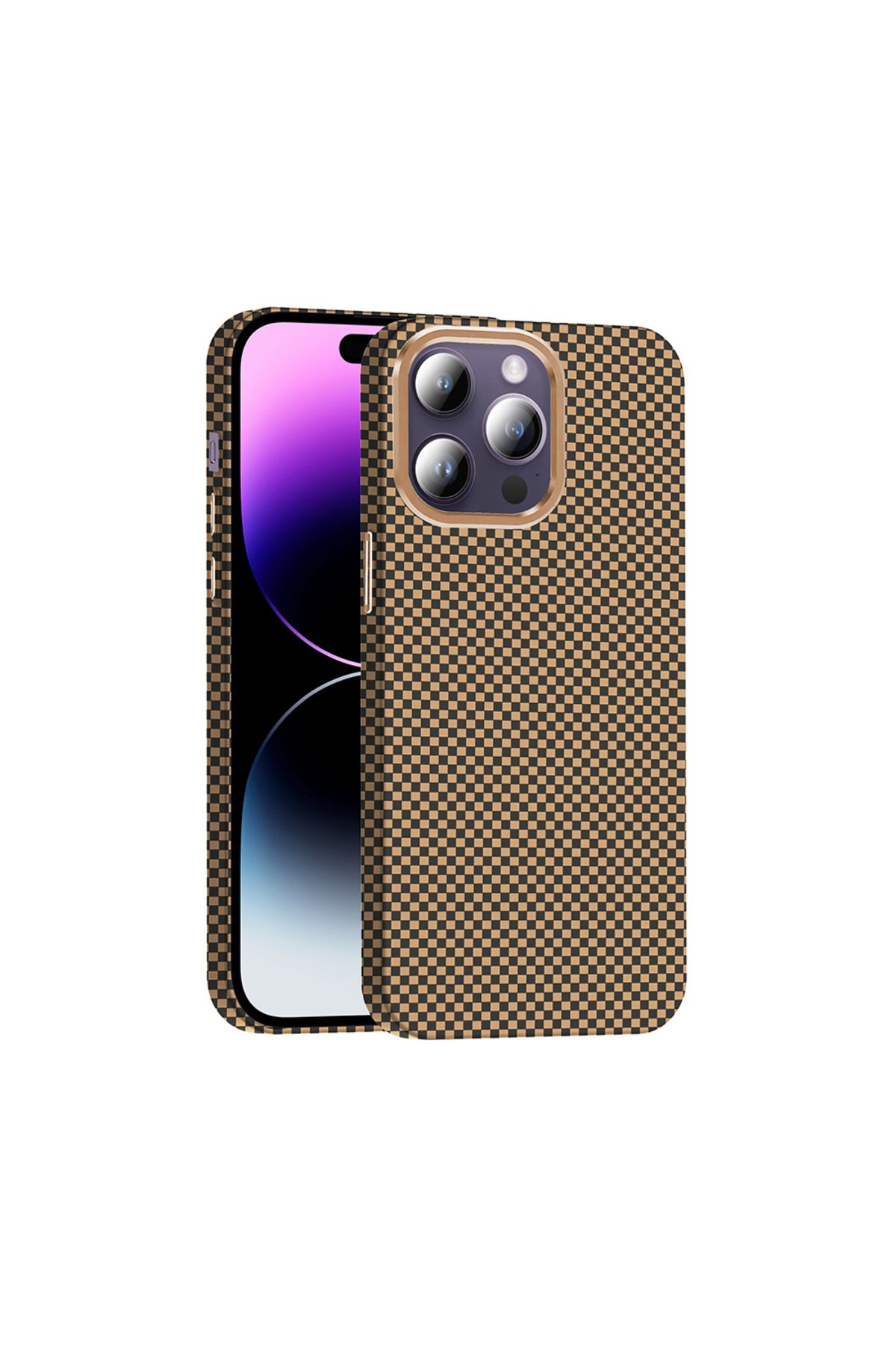 Rivor Apple iPhone 14 Pro Max Kılıf Kamera Çıkıntılı Magsafe Şarj Özellikli Karbon Fiber Görünümlü Kapak