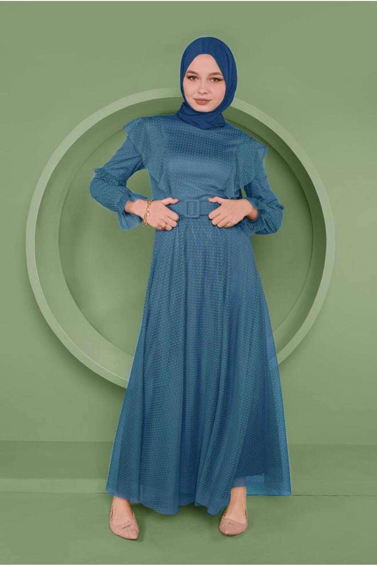 آلوینا لباس مجلسی کمربندی-توری ۴۱۴۰۸ آلوینا لباس مجلسی کمربندی-توری ۴۱۴۰۸