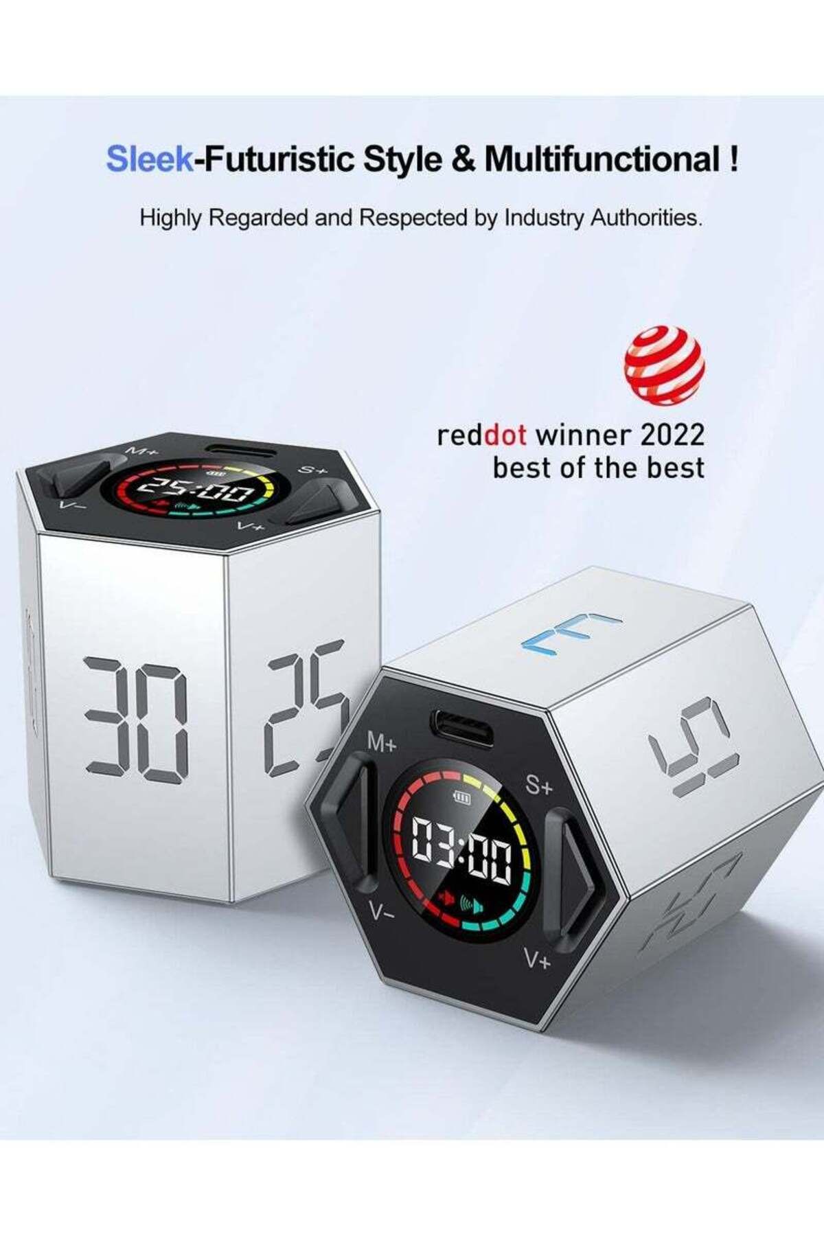 COOYA-Timer, Hexagonal Cube, Custom Countdown, Suitable for Work, Office, Study, Task 3