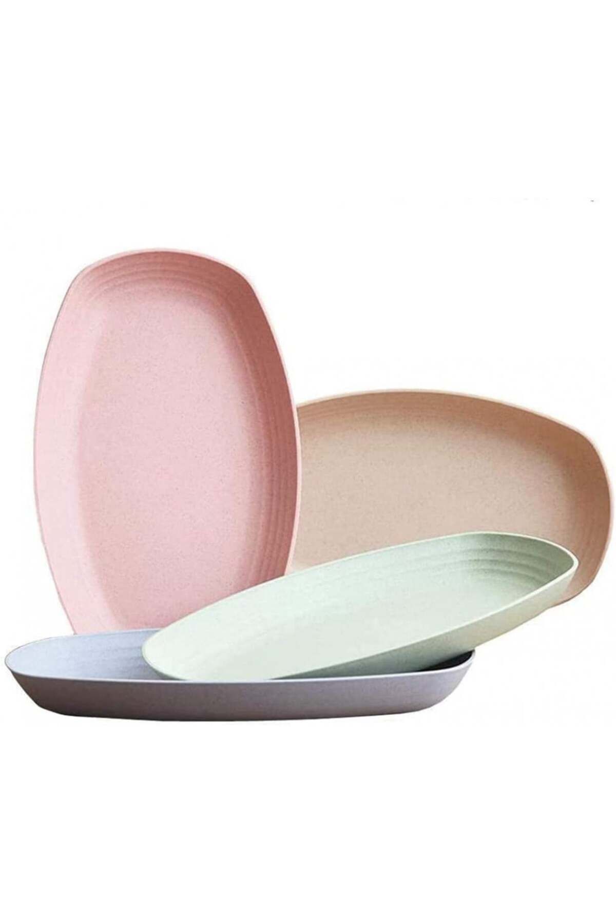 Zusammen Set De 4 Farfurii Dreptunghiulare, Polipropilenă, Multicolore, 30 X 18,5 Cm - One Size