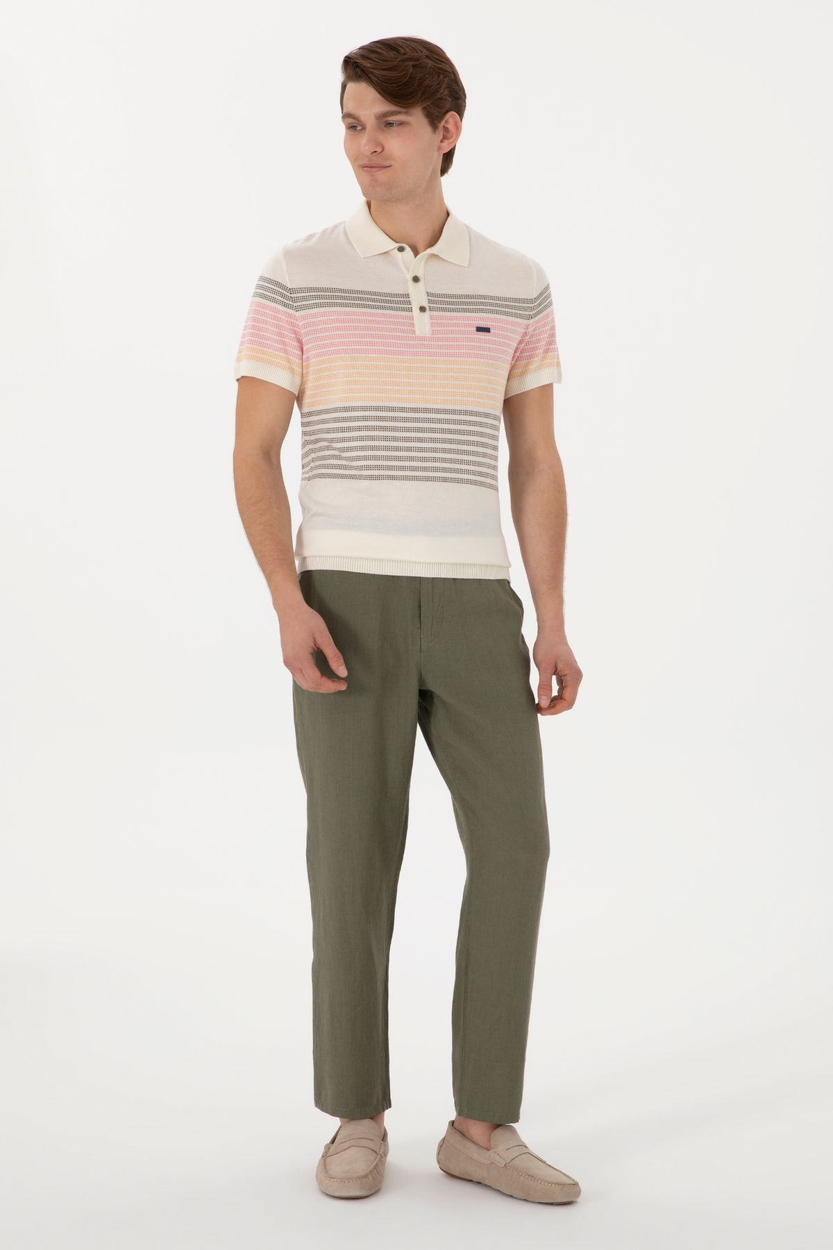 U.S. Polo Assn.-Men's Dark Khaki Canvas Trousers 50300193-Vr111 3