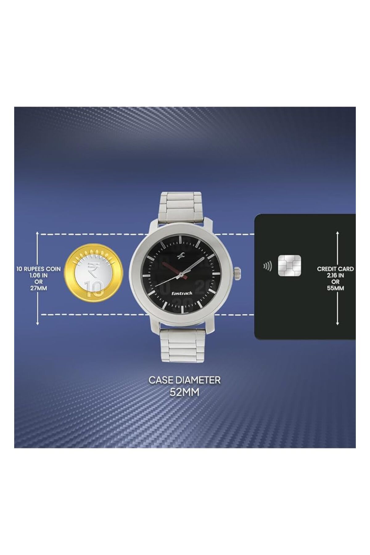 Generic-Fastrack Men Quartz Watch With Analog Display And Stainless Steel Bracelet 3121Sm02 4