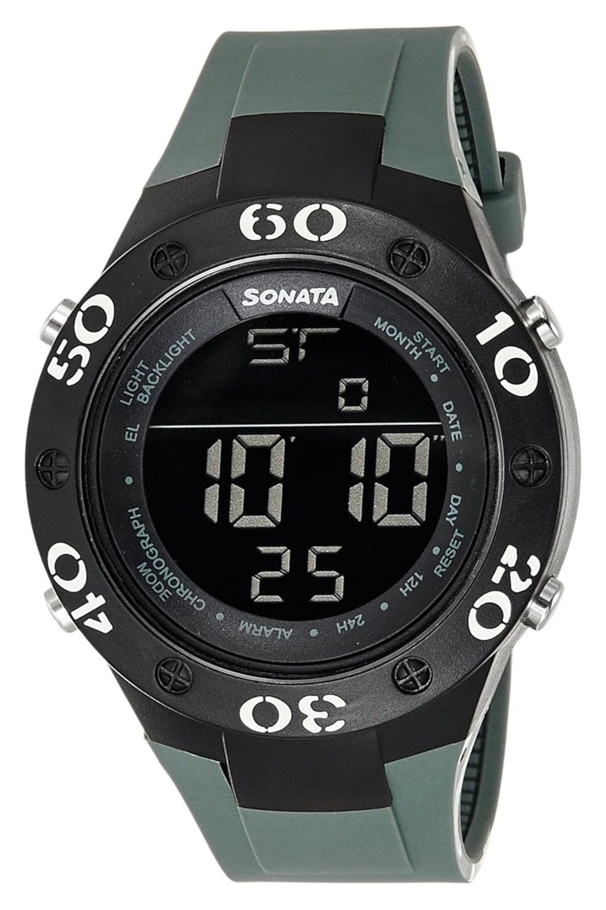Generic-Sonata Black Dial Digital Watch For Men 77035Pp02 1