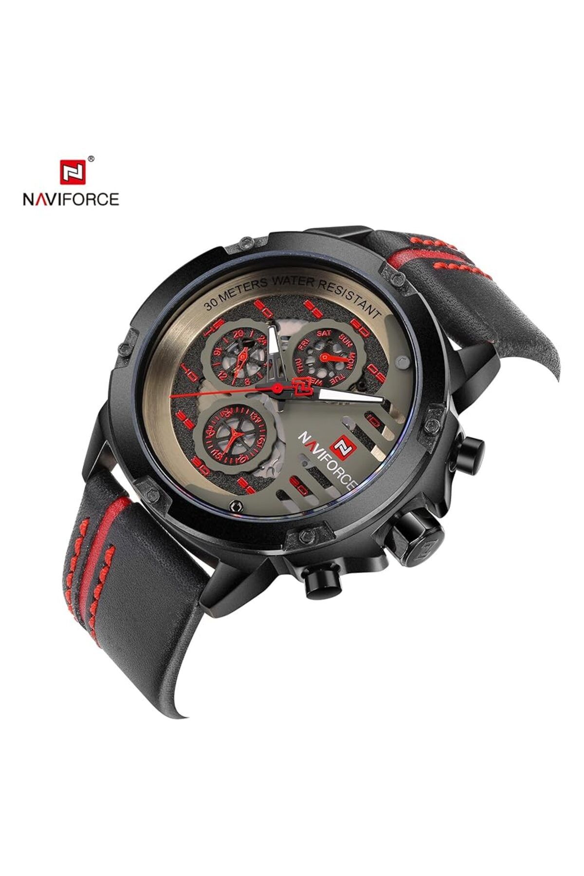 Generic-Naviforce Casual Watch For Unisex Analog Leather Nf9110 2
