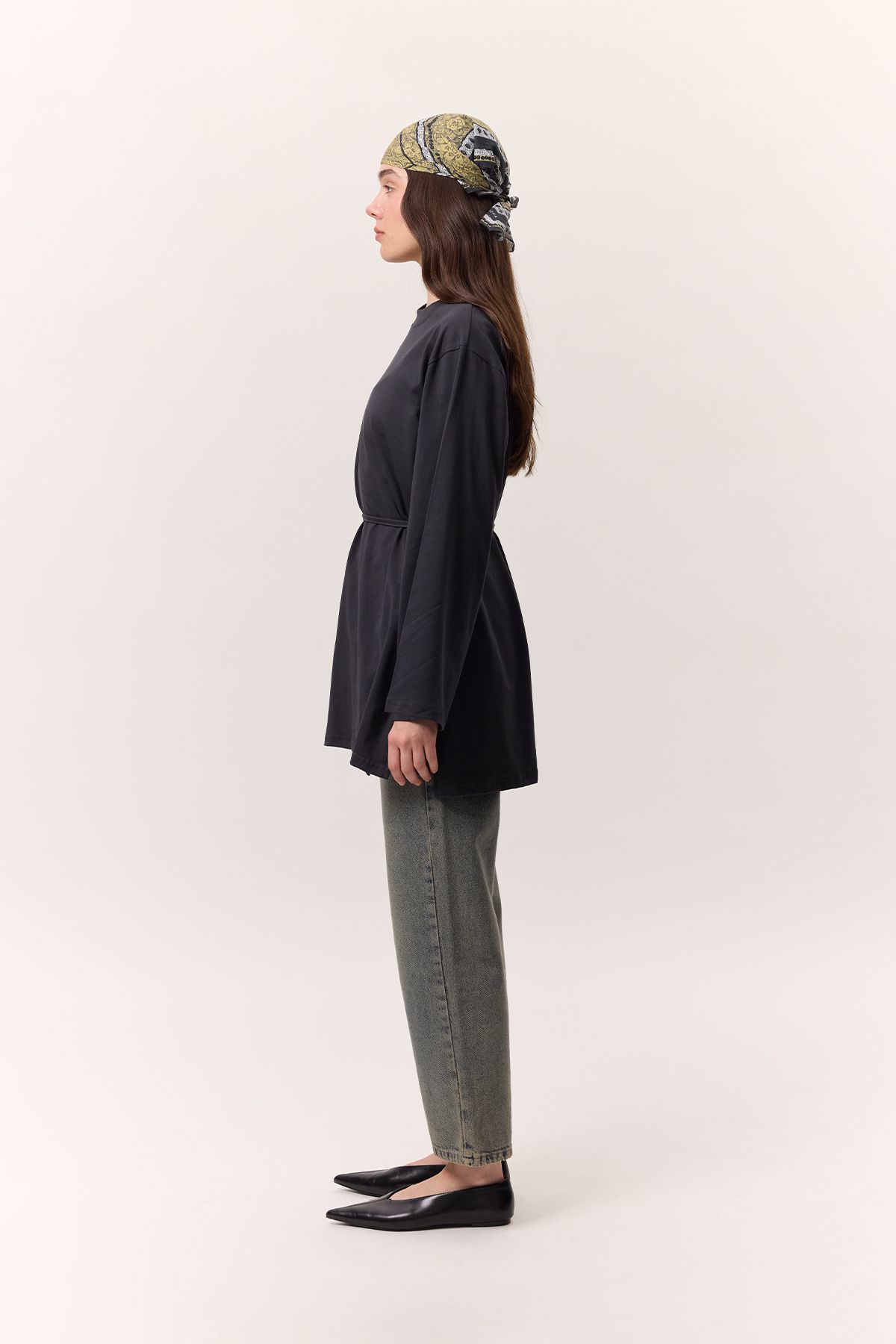 Manuka-Oversize Tshirt with Binding Detail Anthracite 5