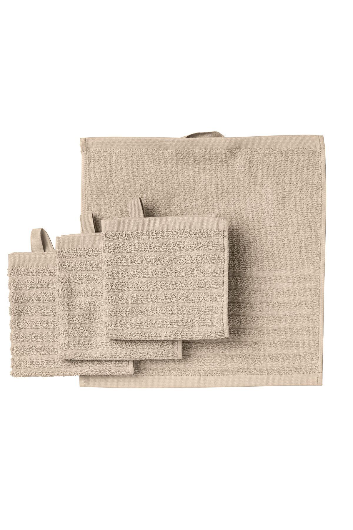 IKEA-IKEA VÅGSJÖN 30x30 cm Light Beige Cotton Washcloth – Soft, Absorbent, Durable 1
