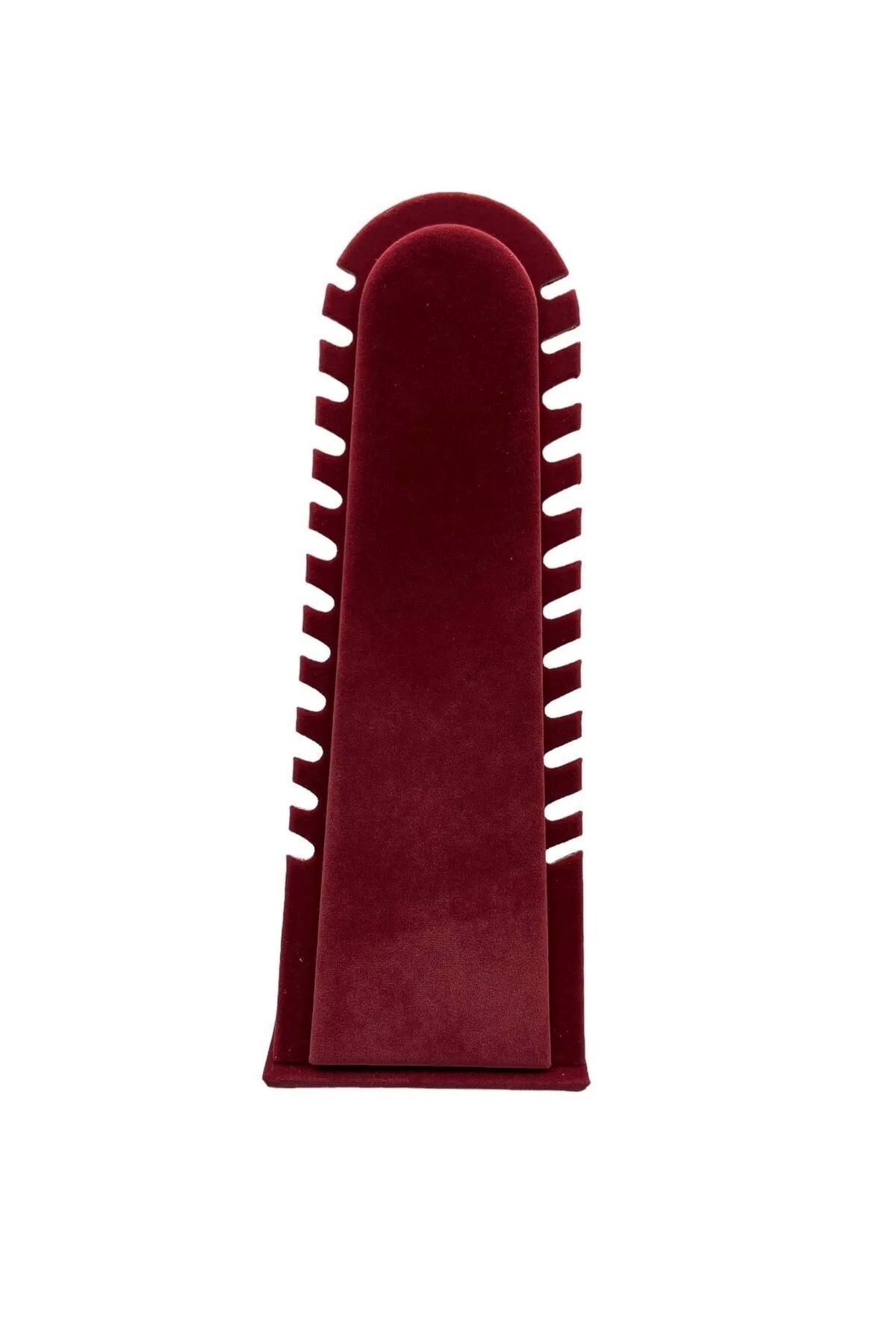 MeGass Dekor-Burgundy Riyadh Model Suede Necklace - 31/11 cm Legs, Display Stand 2
